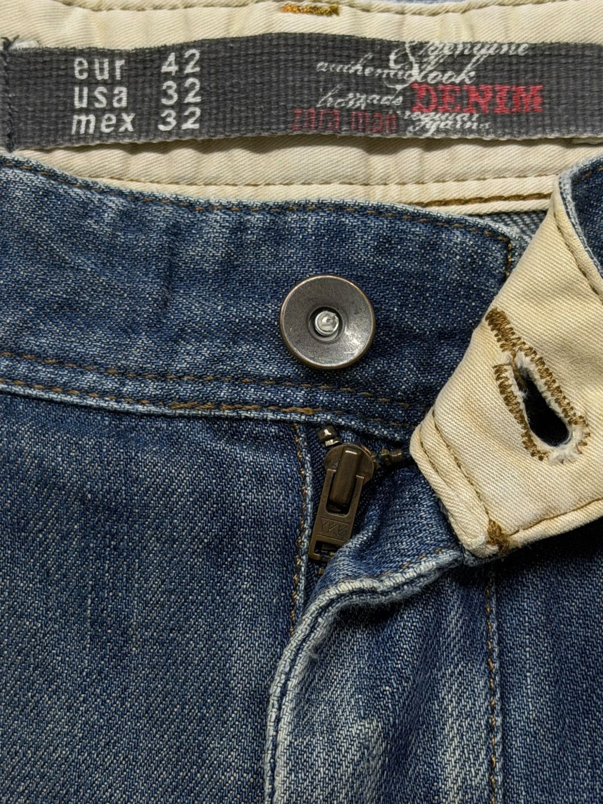 Zara Vintage Zara Man Denim Jeans | Vintage Fade | Wide Leg | W34 Size US 34 / EU 50 - 9 Thumbnail