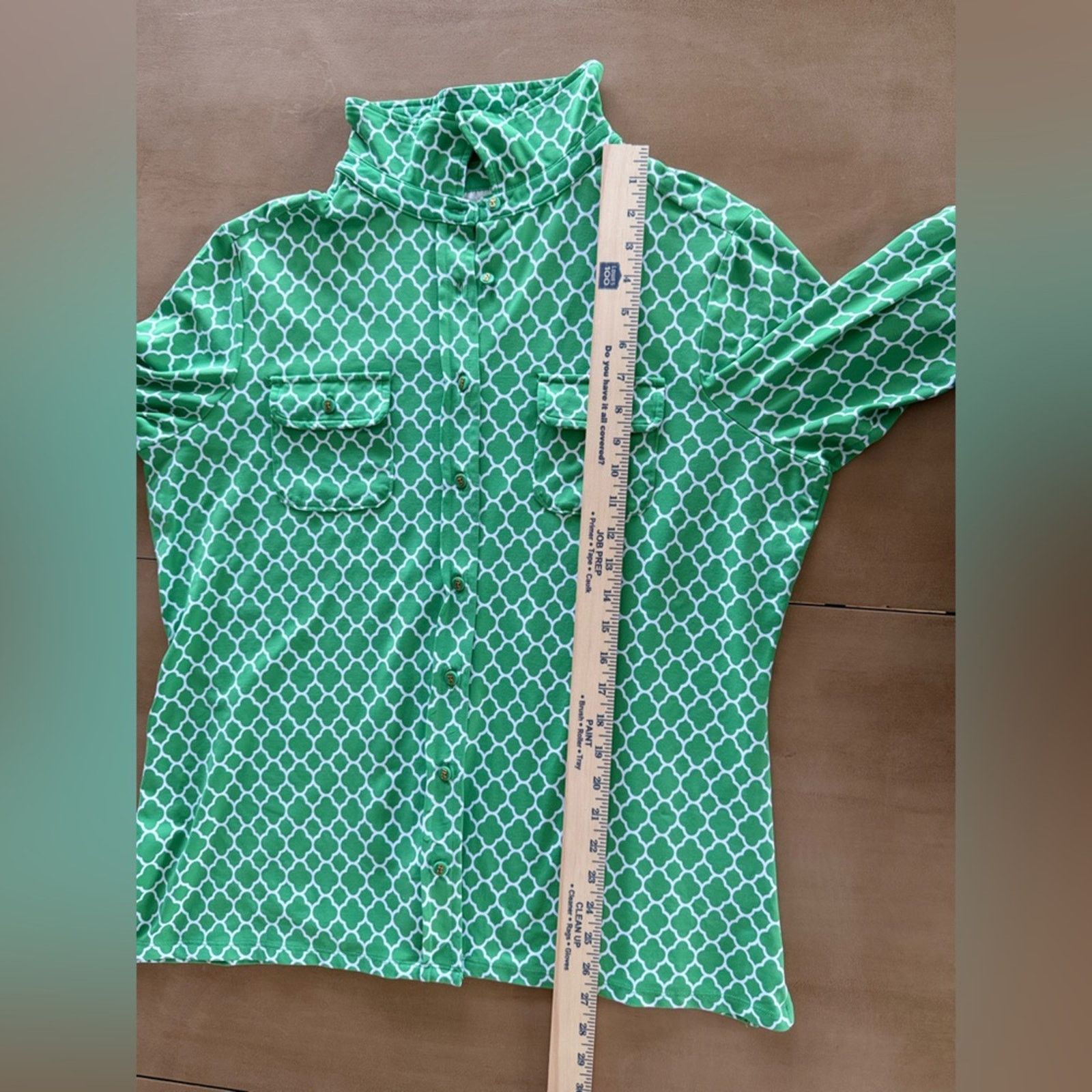Other Vintage Charter Club Women’s 3x Green & White Button-Down Size 3XL / US 20-22 - 7 Thumbnail