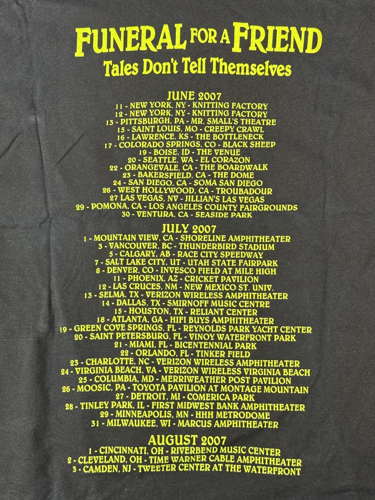 Designer Funeral for a Friend T-shirt Tour 2007 Tee Tales Don't - S Size US S / EU 44-46 / 1 - 7 Thumbnail