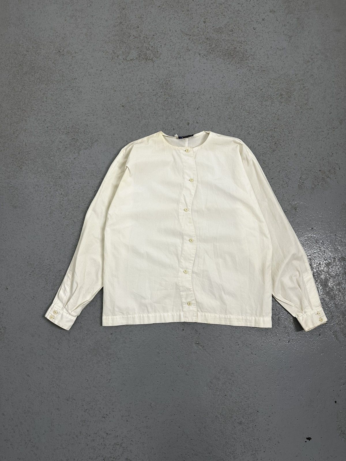 Claude Montana Vintage 80s Claude Montana Waved Button Blouse Size M / US 6-8 / IT 42-44 - 1 Thumbnail