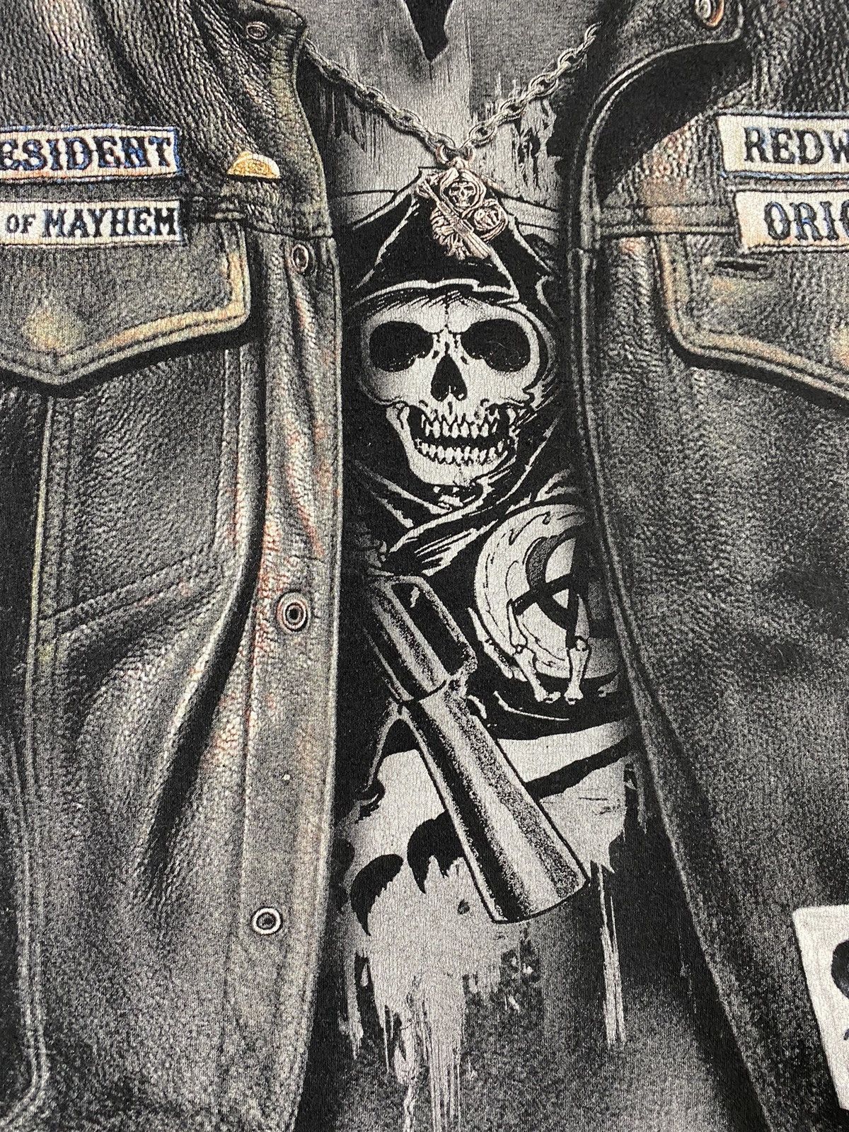 Vintage Vintage Y2K Sing Of Anarchy Biker Band Rock T Shirt Size US XL / EU 56 / 4 - 9 Thumbnail