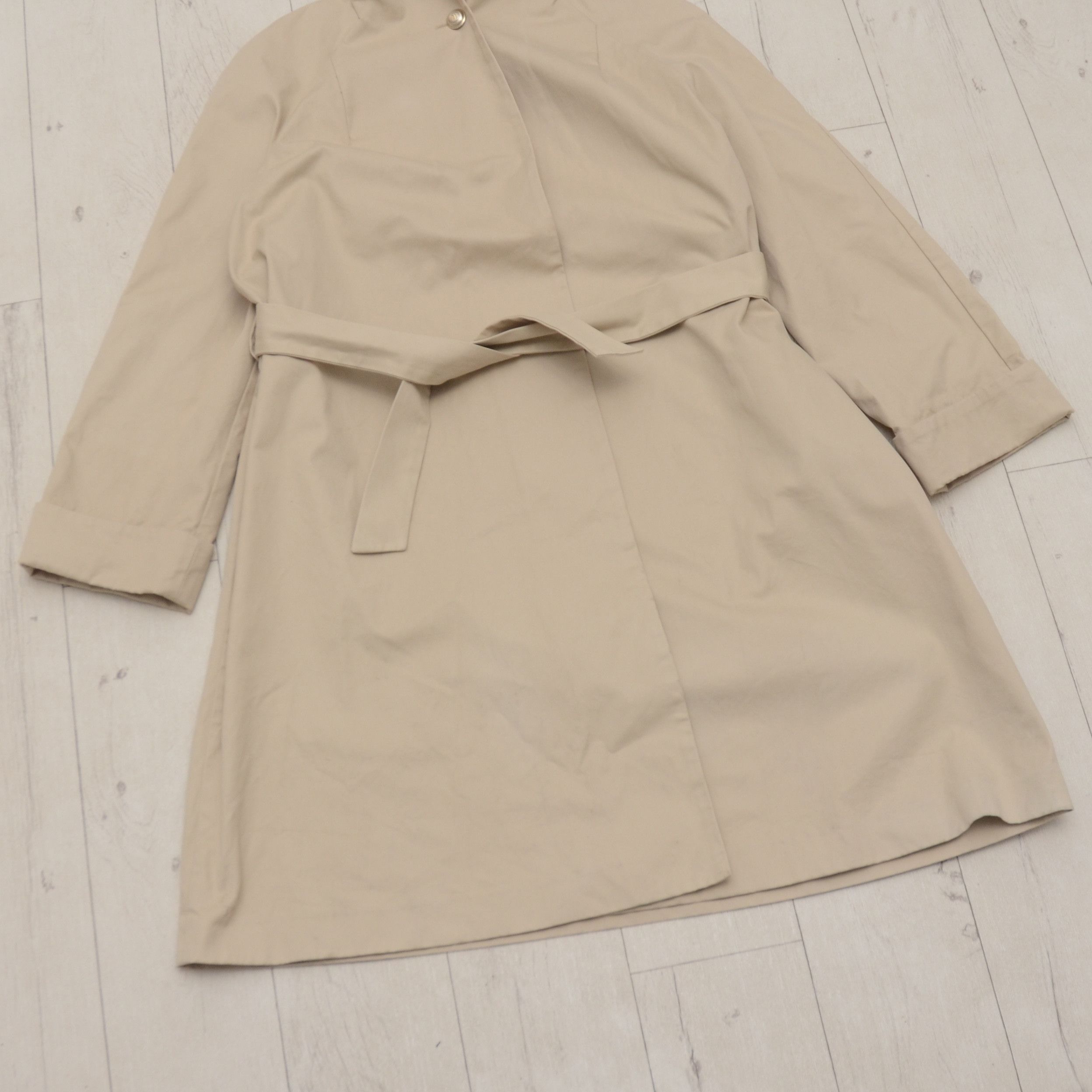 Maje Maje Coat Beige Belted Hooded Long Trench Pockets Designer Size S / US 4 / IT 40 - 3 Thumbnail