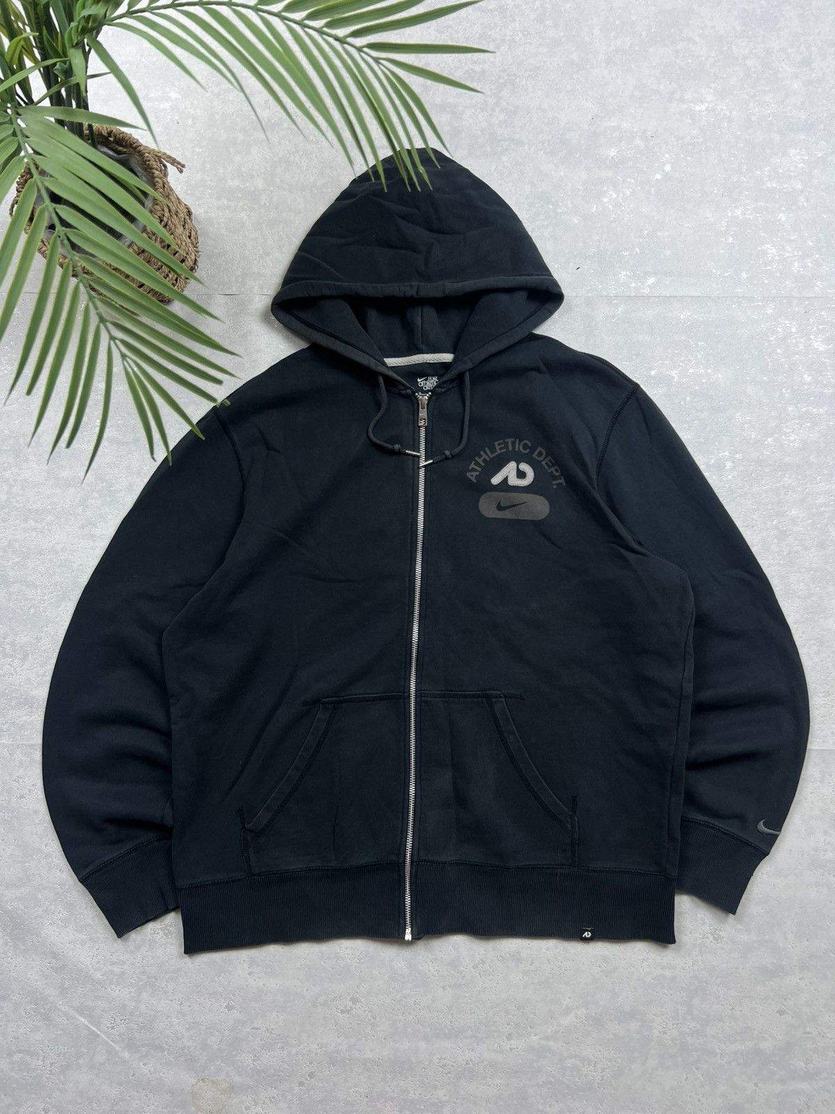 Nike 00s Nike Athletic Vintage Y2K Oversized Retro Zip Hoodie Size US XL / EU 56 / 4 - 1 Thumbnail