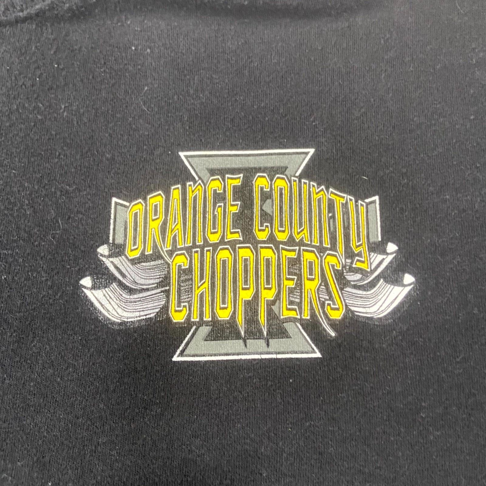 & Other Stories Orange County Choppers Y2K T Shirt Sz 2XL Black Grunge AOP Size US XXL / EU 58 / 5 - 4 Thumbnail