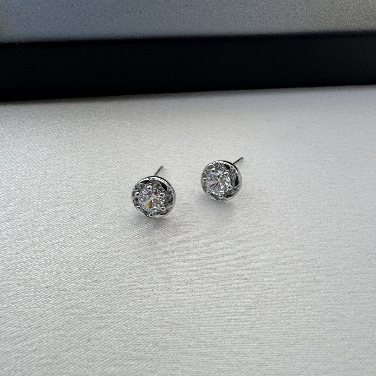 Other 8mm CZ Stud Earrings for Men Women,Streetwear Hip Hop Size ONE SIZE - 1 Thumbnail
