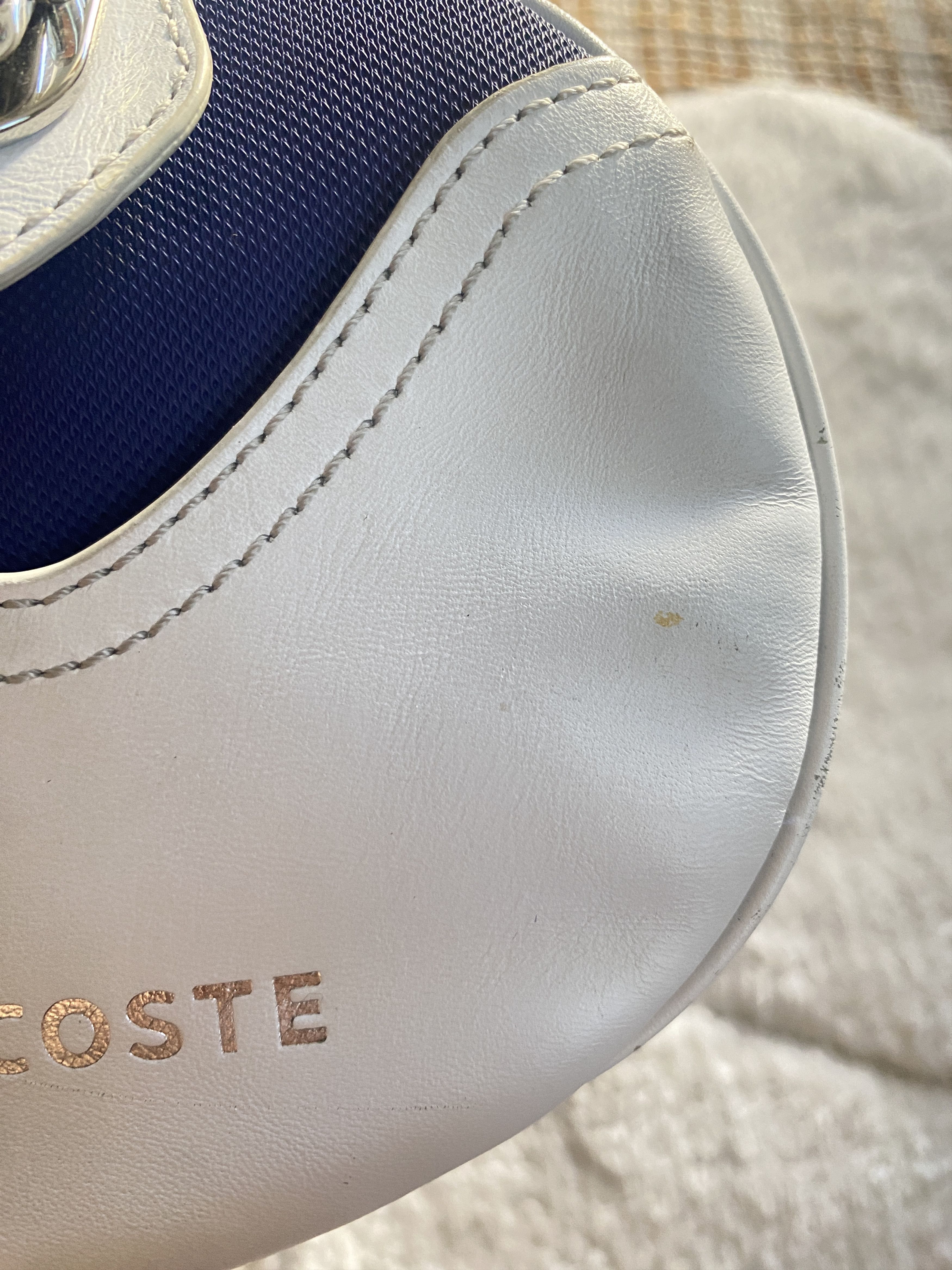 Lacoste Rare Lacoste Barrel Bag – Navy & White PVC Size ONE SIZE - 7 Thumbnail