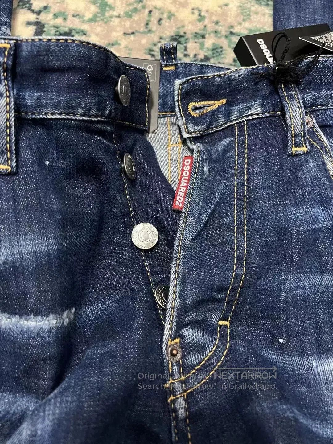 Dsquared2 blue distressed cropped denim trousers by dsquared2. Size US 44 / EU 60 - 3 Thumbnail