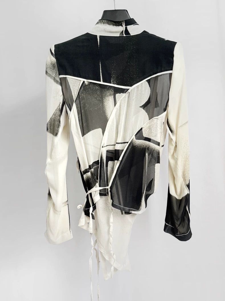 Ann Demeulemeester Ann demeulemeester 2011ss Ink Silk Jacket Size XS / US 0-2 / IT 36-38 - 2 Thumbnail