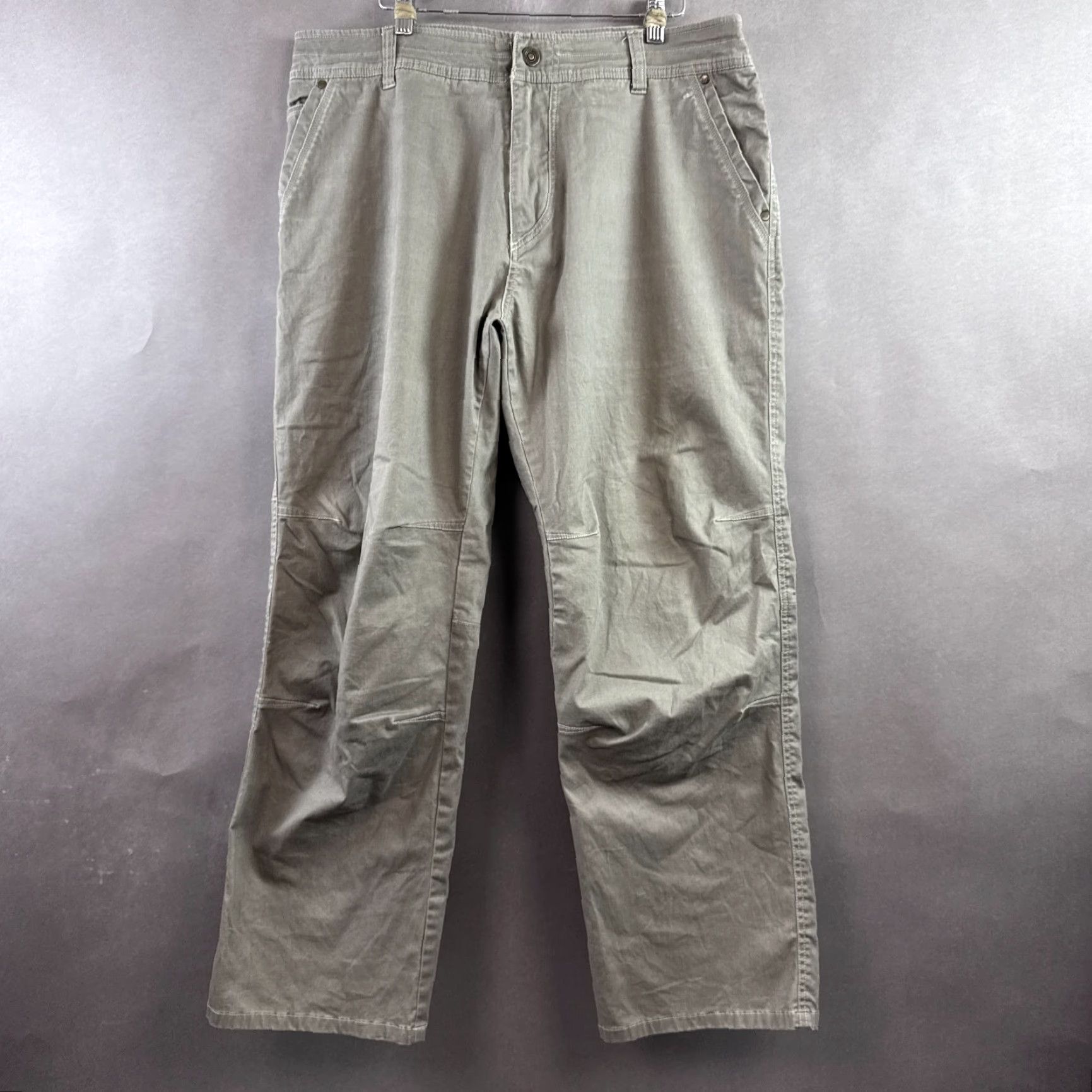 Vintage Kuhl Pants Mens 36x30 Brown Slackr Hiking Trail Camp Fish Chore Workwear Baggy Pants Size US 36 / EU 52 - 2 Thumbnail
