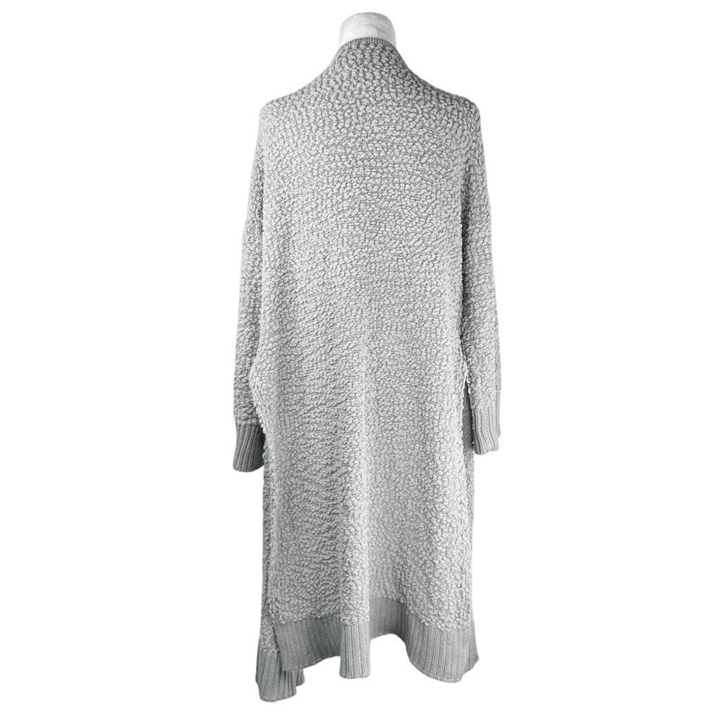 Other LAJU Women's Grey Sherpa Texture Maxi Coatigan w Slits XS Size XS / US 0-2 / IT 36-38 - 7 Thumbnail