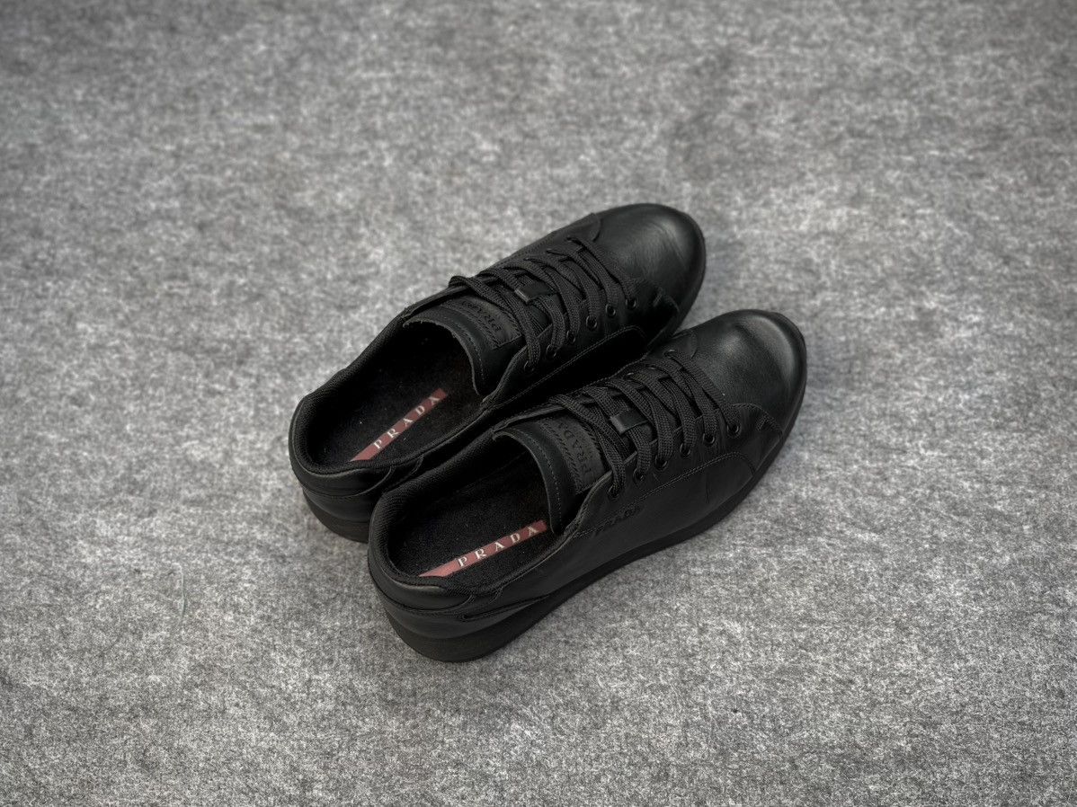 Prada PRADA LINEA ROSSA BLACK LOW TOP SNEAKER Size US 9 / EU 42 - 6 Thumbnail