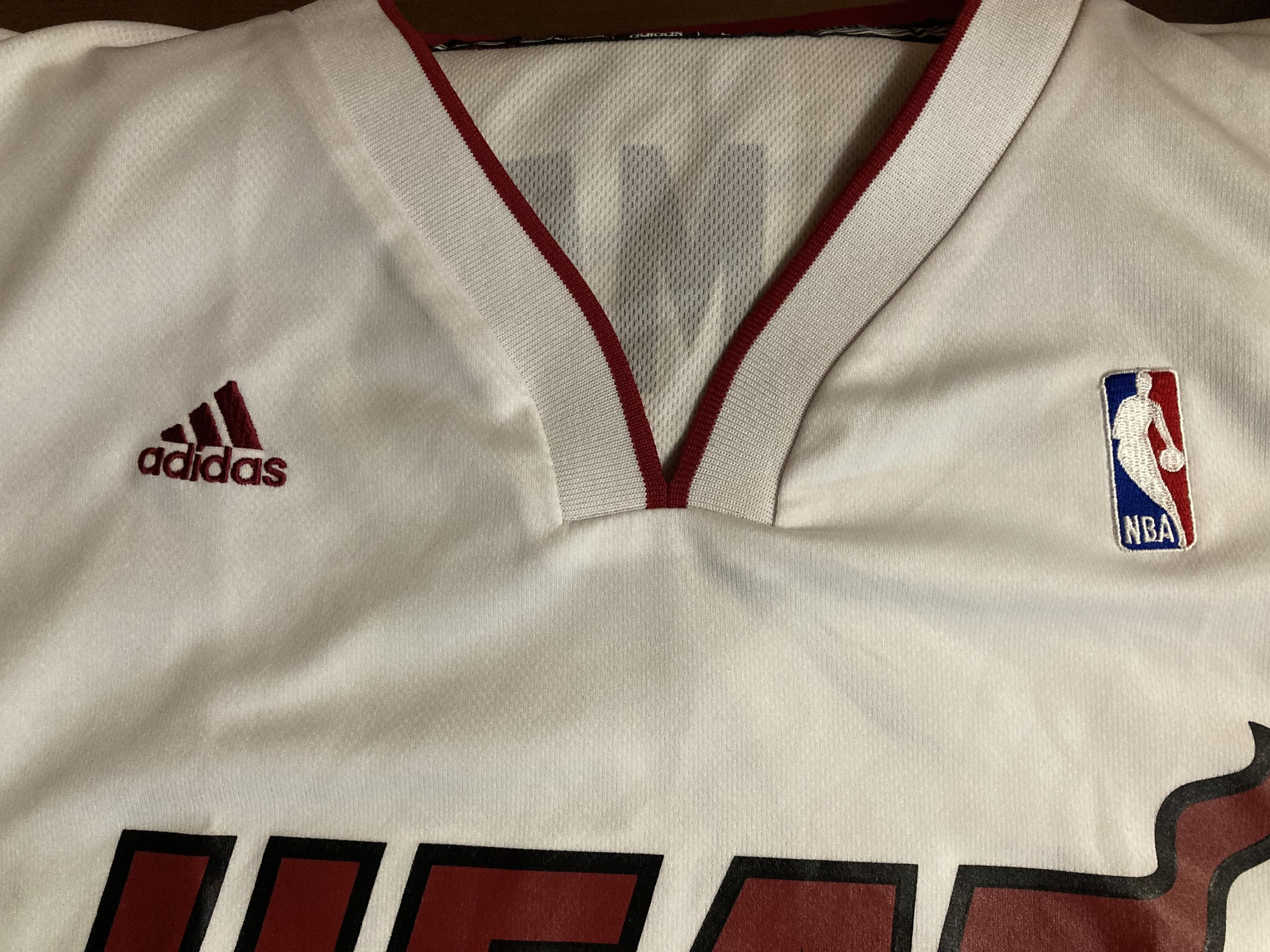 NBA Miami Heats Lebron James Adidas Jersey Mens Large White #6 Size US L / EU 52-54 / 3 - 7 Thumbnail