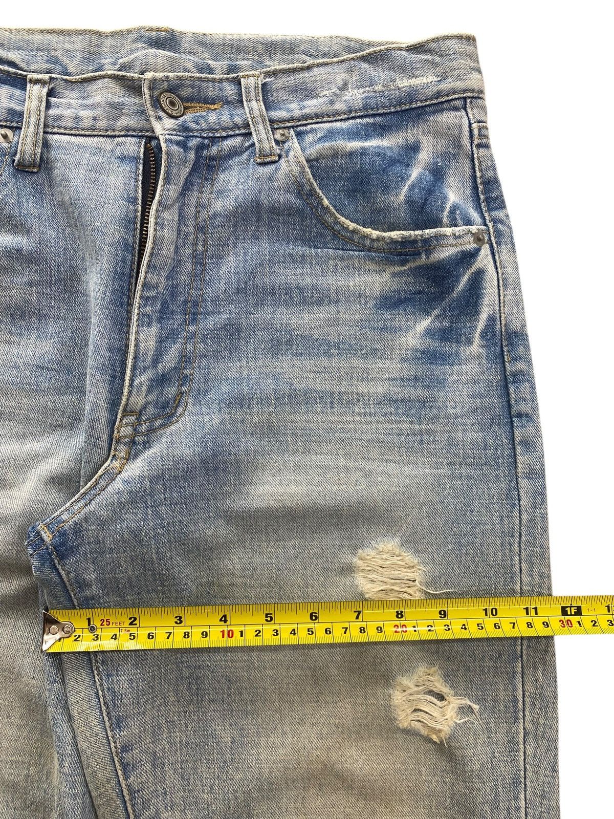 Japanese Brand Japanese Brand Faded Wash Ripped Style Straight Leg Jeans Size US 31 - 7 Thumbnail