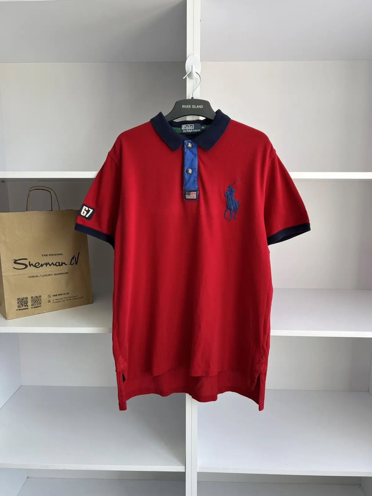 Polo Ralph Lauren × Vintage Vintage Polo Ralph Lauren Chief Keef style polo T-Shirt Size US XL / EU 56 / 4 - 10 Thumbnail