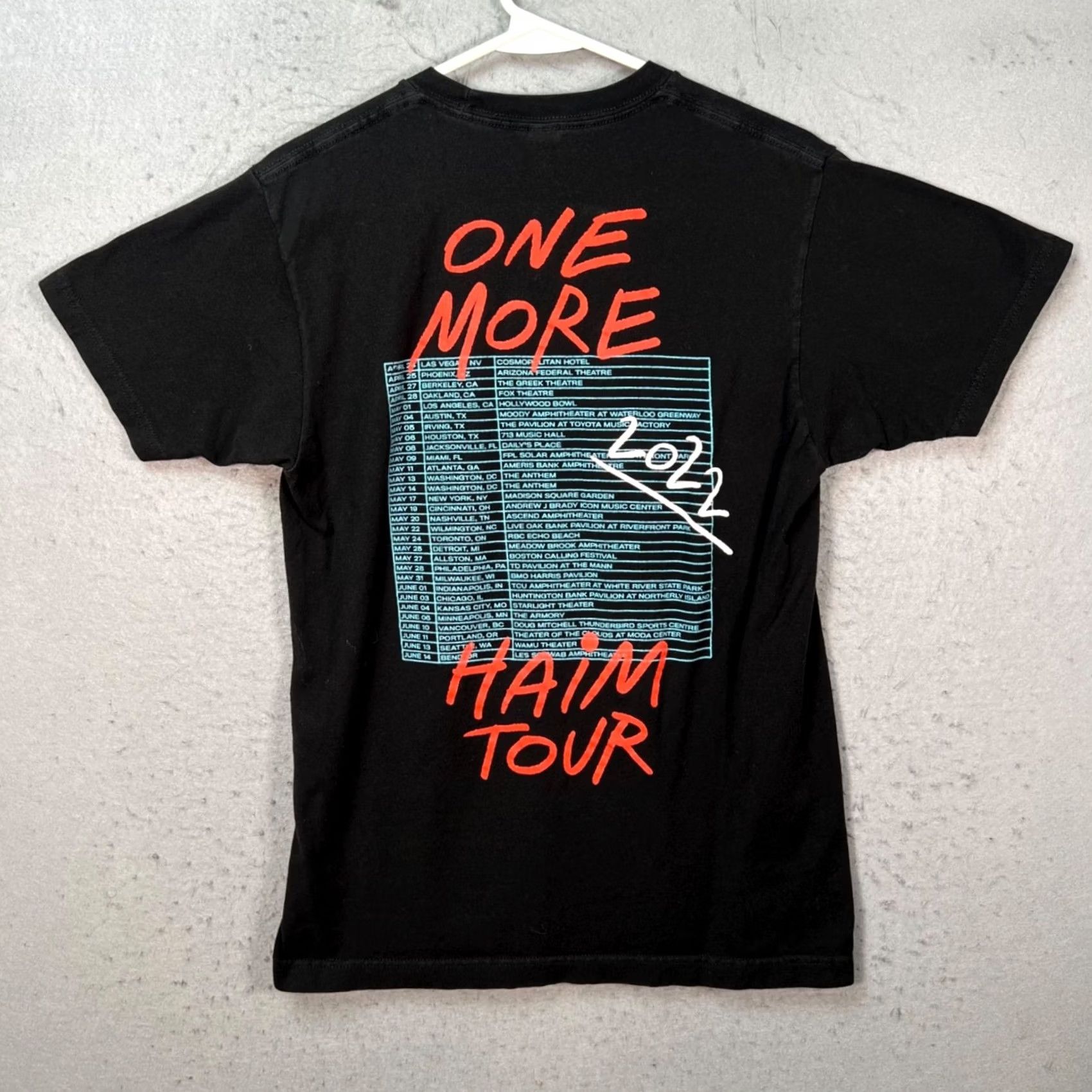 Tultex Haim Women In Music One More Haim Tour 2022 Black T-Shirt Size Medium Size M / US 6-8 / IT 42-44 - 2 Thumbnail