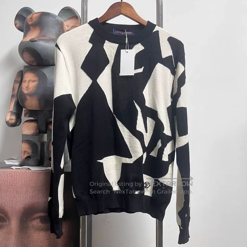 Louis Vuitton Louis Vuitton New black and white knitted sweater Size US S / EU 44-46 / 1 - 1 Thumbnail