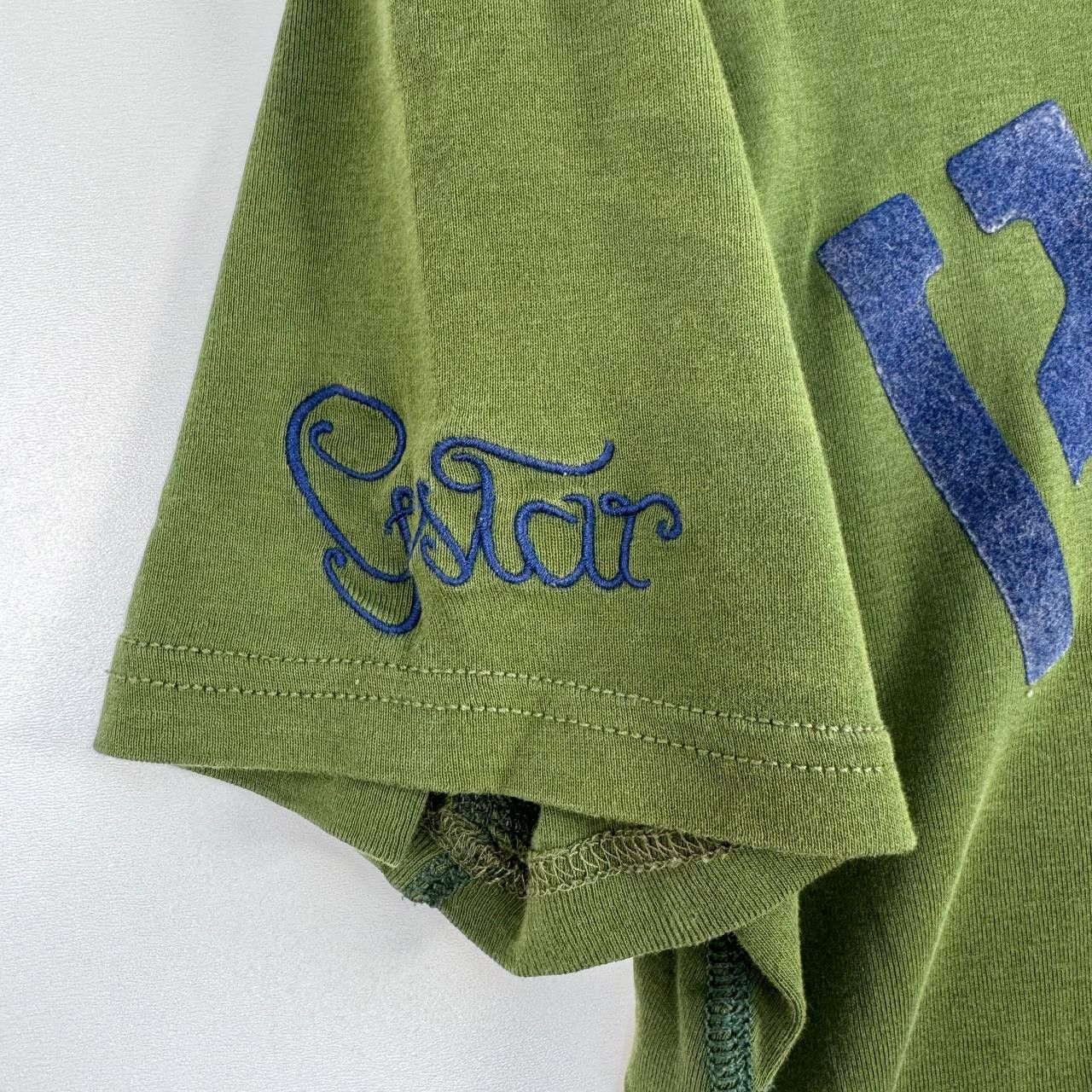 G-Star G-Star RAW Graphic Logo T-Shirt Green Blue Mens Size XL Size US XL / EU 56 / 4 - 3 Thumbnail