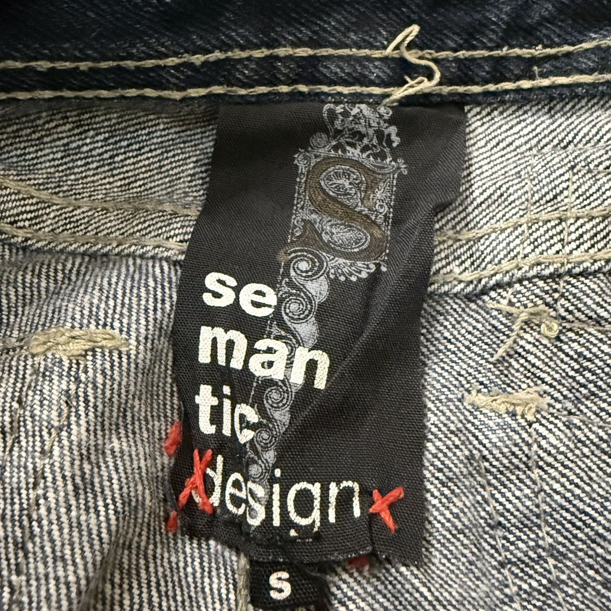 semanticdesign 90s Japanese Brand Semantic Design Distressed Studded Denim Size US 30 / EU 46 - 16 Thumbnail