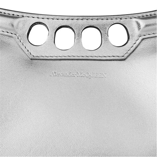 Alexander McQueen o1g2r1mq0824 Size: OS / The Peak Small Bag in Silver Size ONE SIZE - 3 Thumbnail