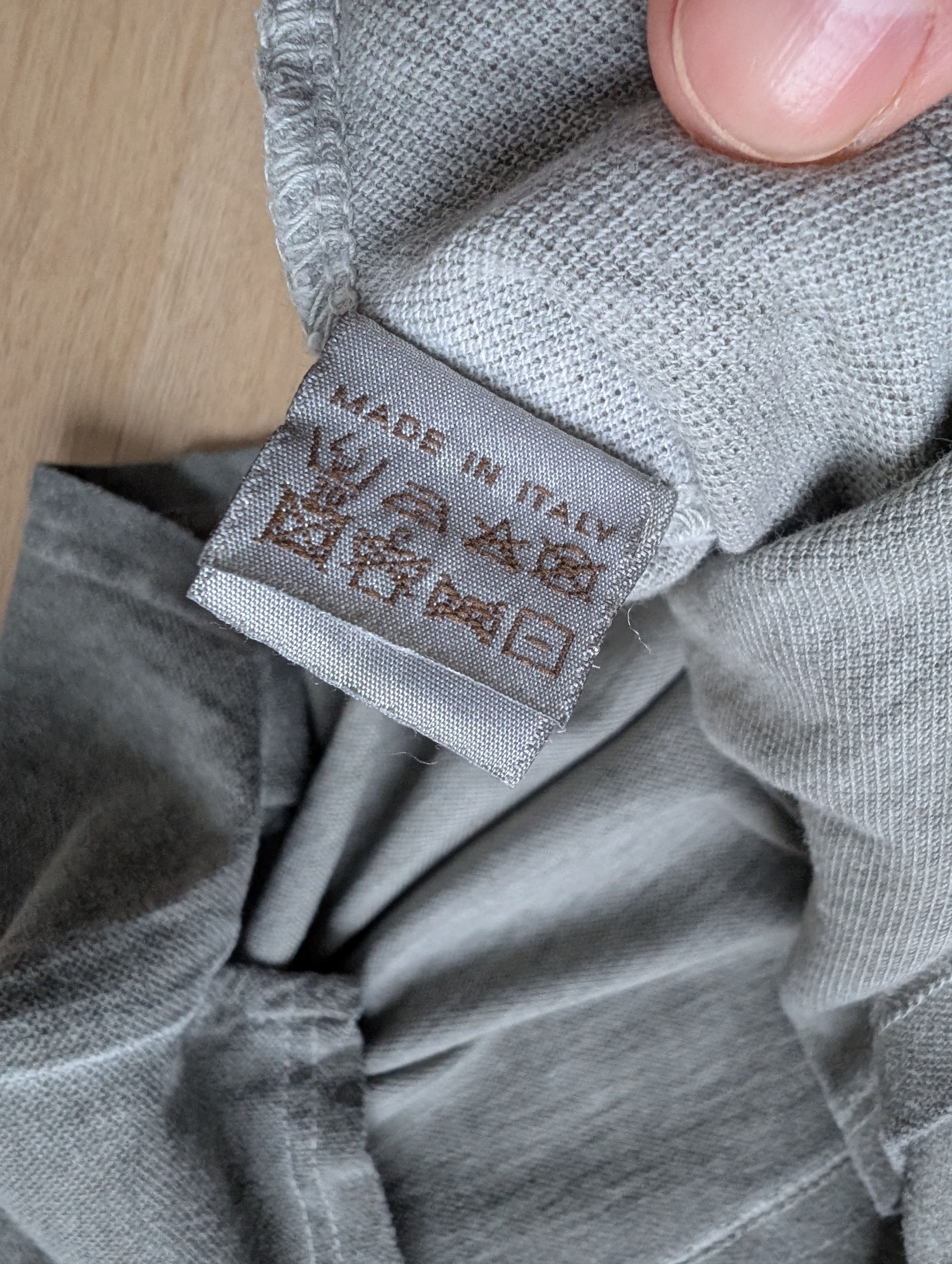 Other Kangra Men's Classic Grey Faded Polo Luxury Shirt Italy Size US L / EU 52-54 / 3 - 10 Thumbnail