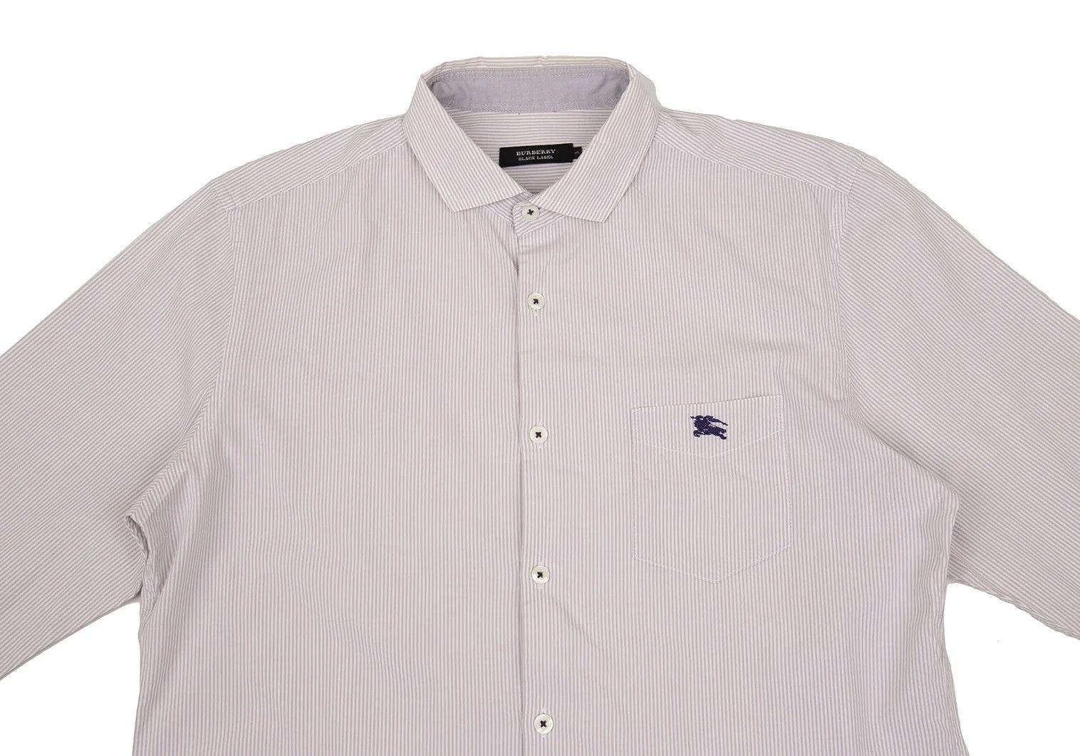 Burberry Cotton Stripe 7/8 Sleeve Shirt in Light Purple Size US S / EU 44-46 / 1 - 2 Thumbnail