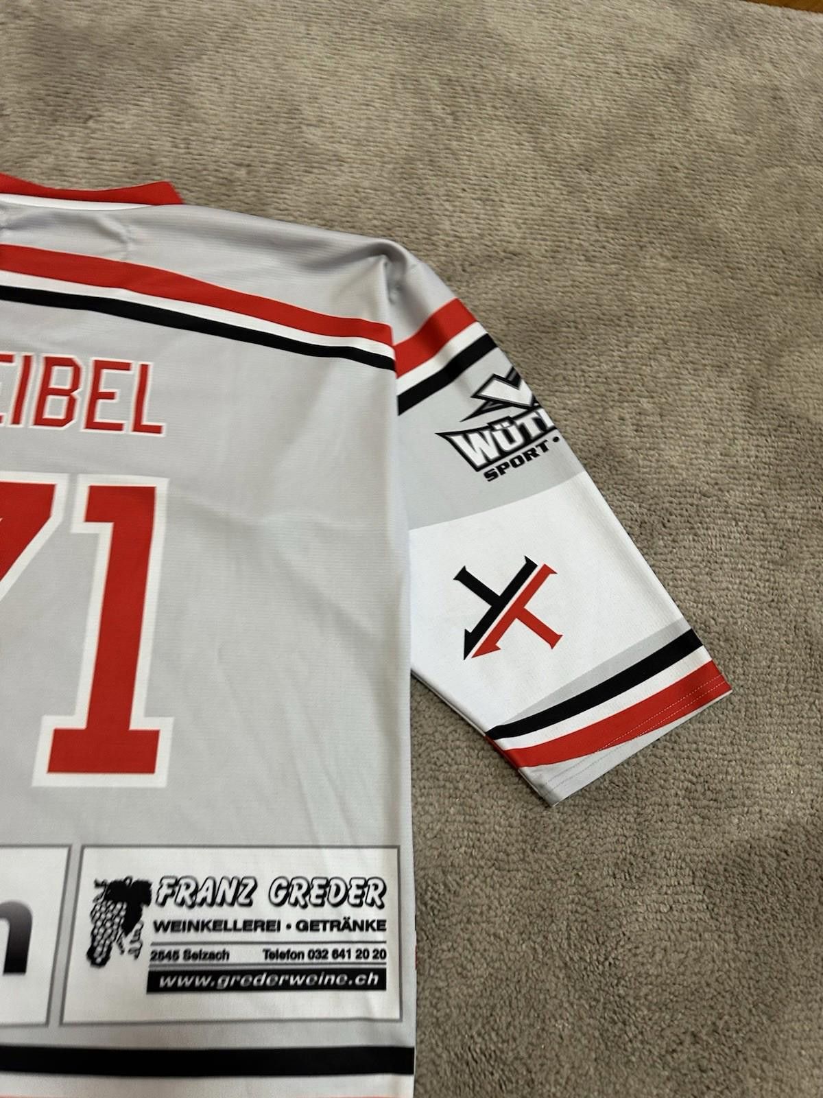 Designer Hockey Jersey 53 SHC Bettlach Trikot Shirt #71 WEIBEL Jersey Size US XL / EU 56 / 4 - 11 Thumbnail