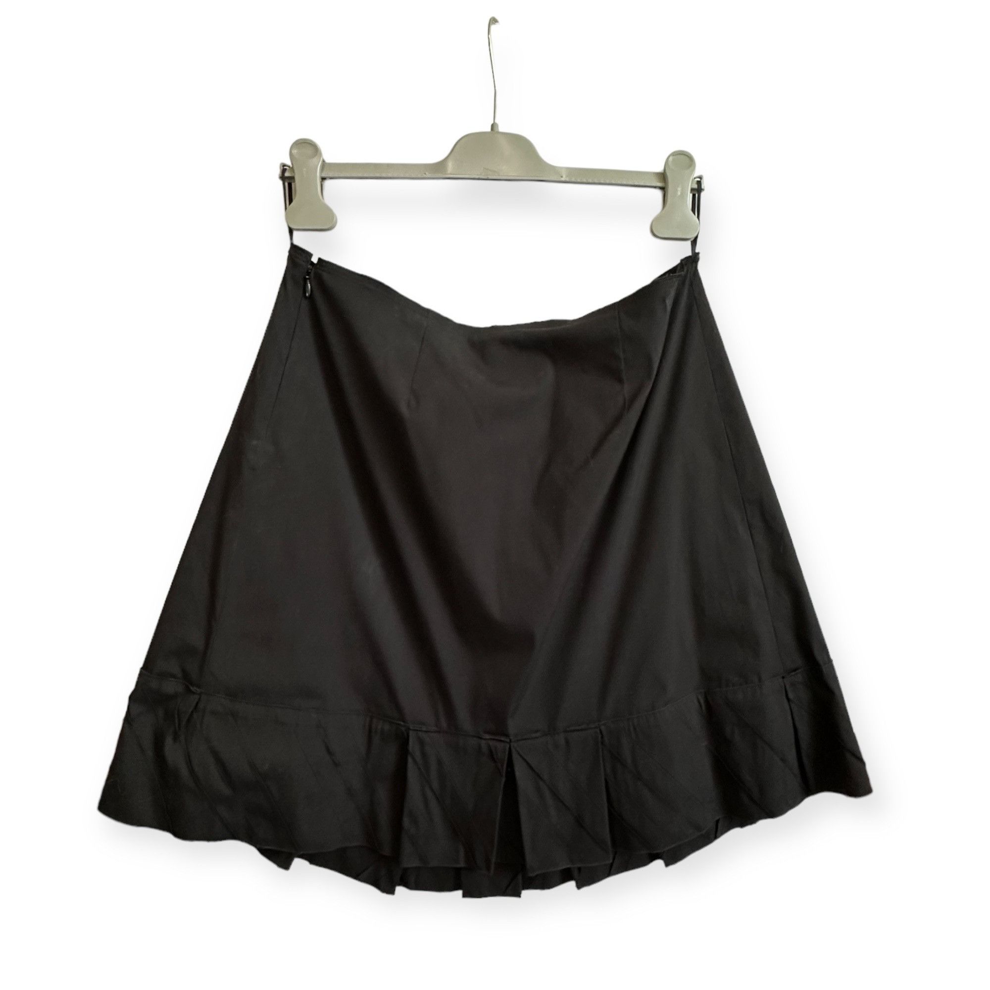 Prada Prada A line Black Cotton Skirt, Size 46 Italy/L, Never worn Size 32" / US 10 / IT 46 - 2 Thumbnail