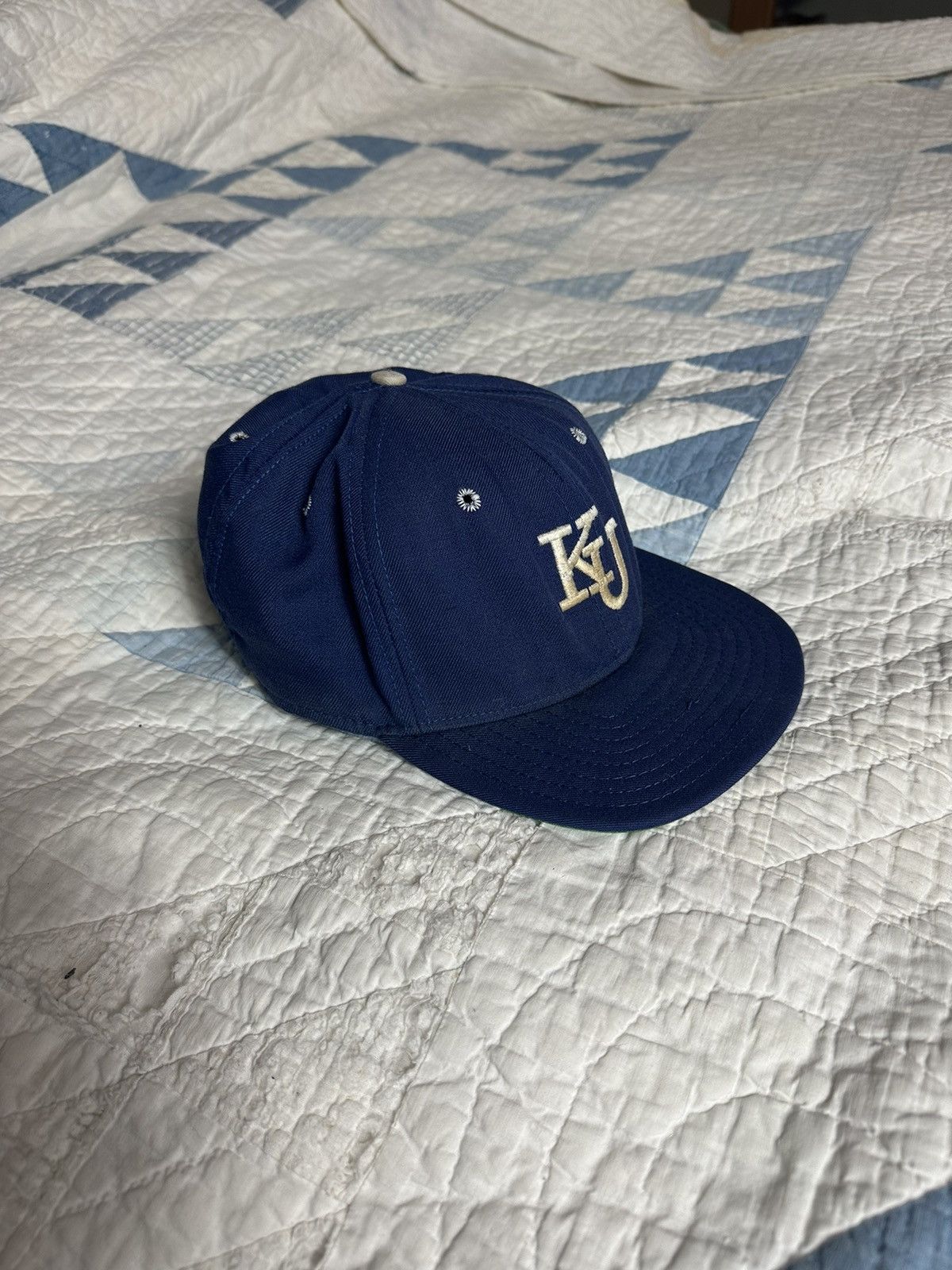 Vintage Wool 60s p image caps Kansas university baseball cap Size ONE SIZE - 2 Thumbnail