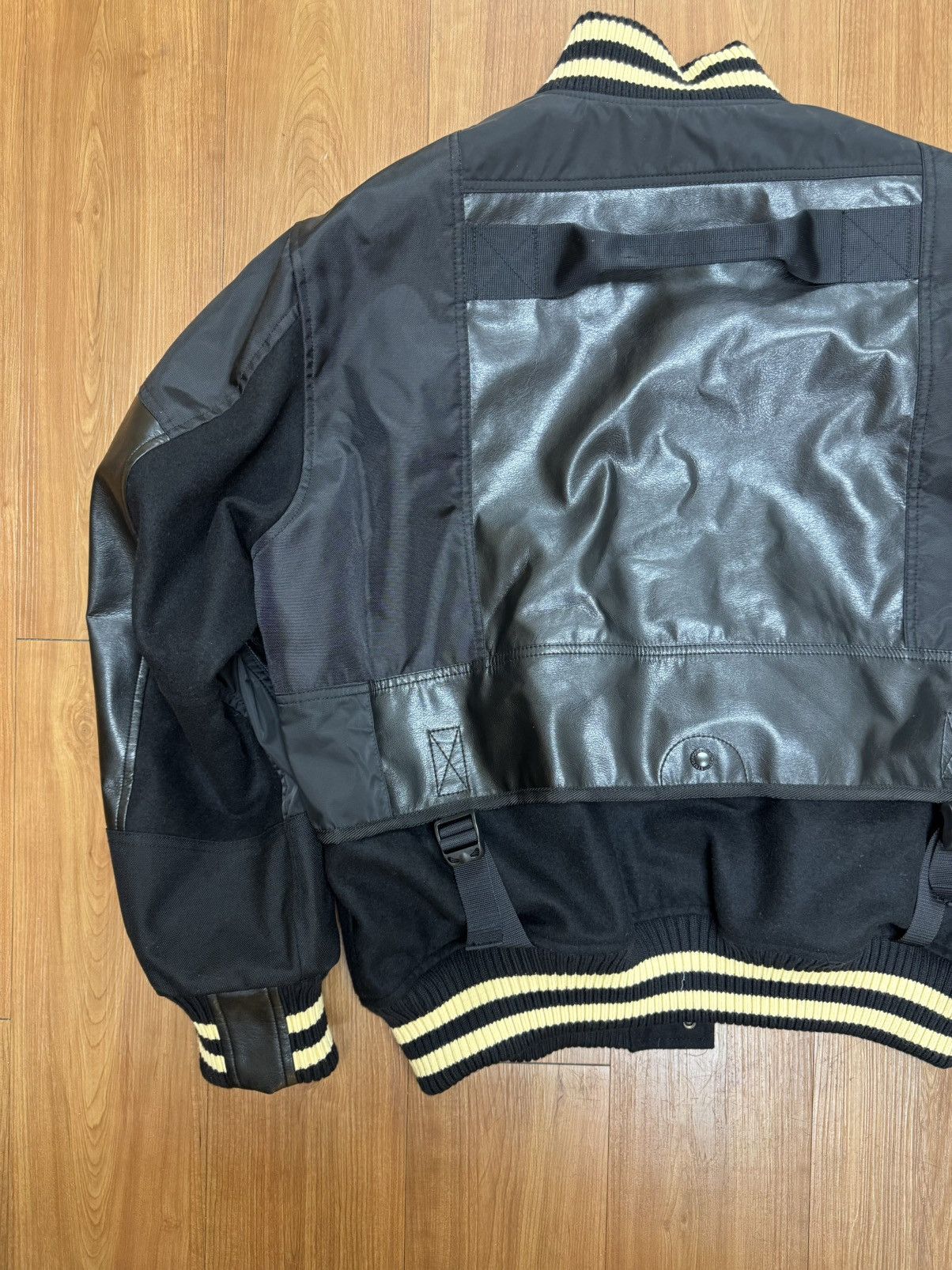 Junya Watanabe JUNYA WATANABE MAN MENS WOOL NYLON VARSITY JACKET Size US L / EU 52-54 / 3 - 6 Thumbnail