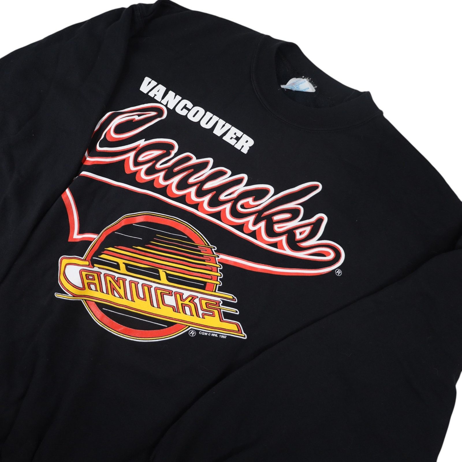 NHL × Vintage Vintage 90s Vancouver Canucks Hockey Graphic Sweatshirt Size US M / EU 48-50 / 2 - 2 Thumbnail