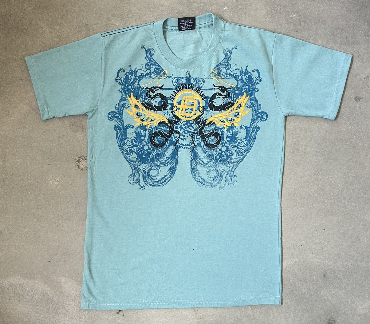 Japanese Brand VINTAGE FLASHBACK JEANS AFFLICTION Y2K TEE Size US S / EU 44-46 / 1 - 1 Thumbnail