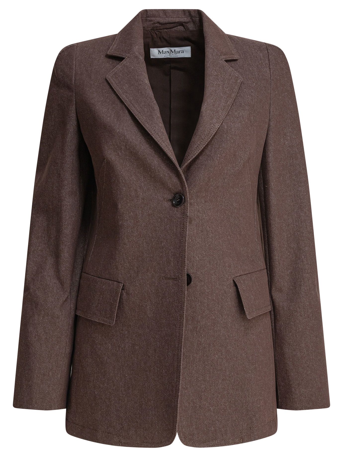 Max Mara Denim-Effect Cotton Blazer Size S / US 4 / IT 40 - 1 Thumbnail