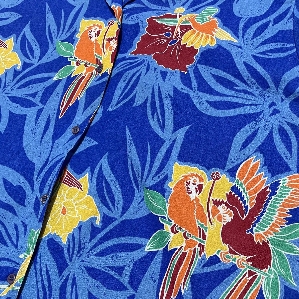 Vintage Vintage Carrer Club Parrots And Plants Open Collar Shirt Size US L / EU 52-54 / 3 - 2 Thumbnail