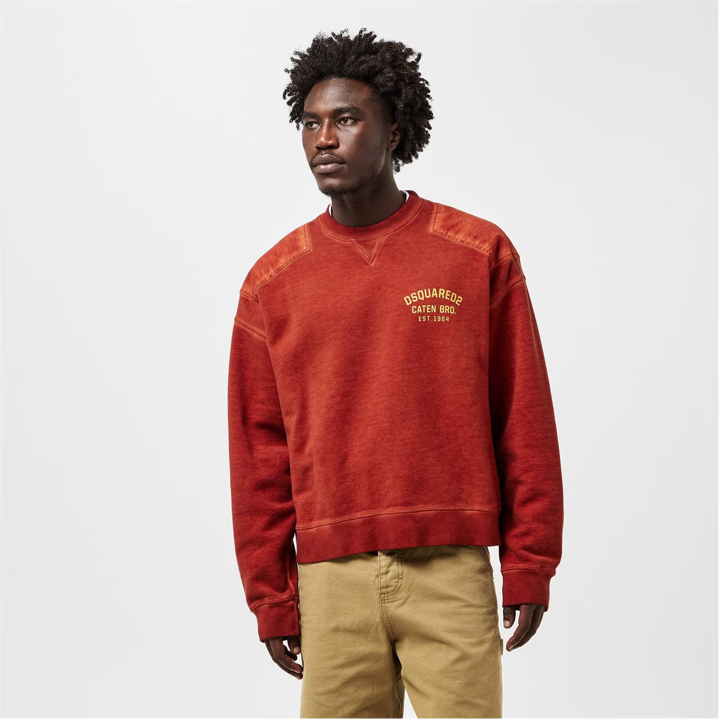 Dsquared2 o1g2r1mq0426 Crew-Neck Crew Sweatshirt in Rust Size US S / EU 44-46 / 1 - 3 Thumbnail