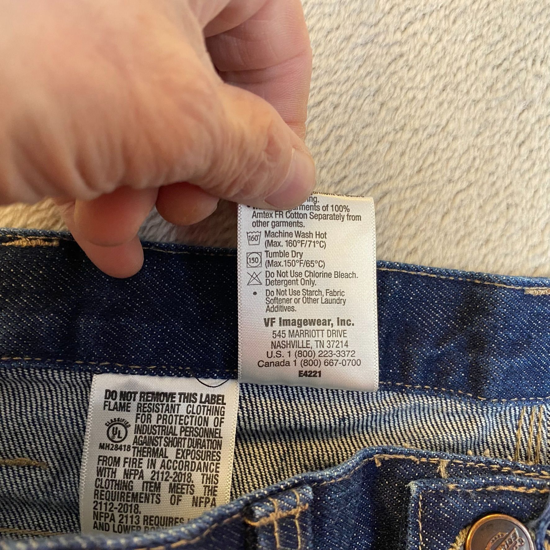 Dickies Dickies Mens Jeans Size 36X32 Relaxed Fit Flame-Resistant Bl Size US 36 / EU 52 - 15 Thumbnail