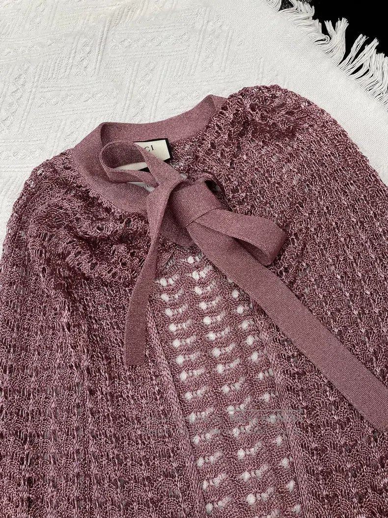 Gucci Gucci Pink laced cloak shawl coat Size ONE SIZE - 2 Thumbnail