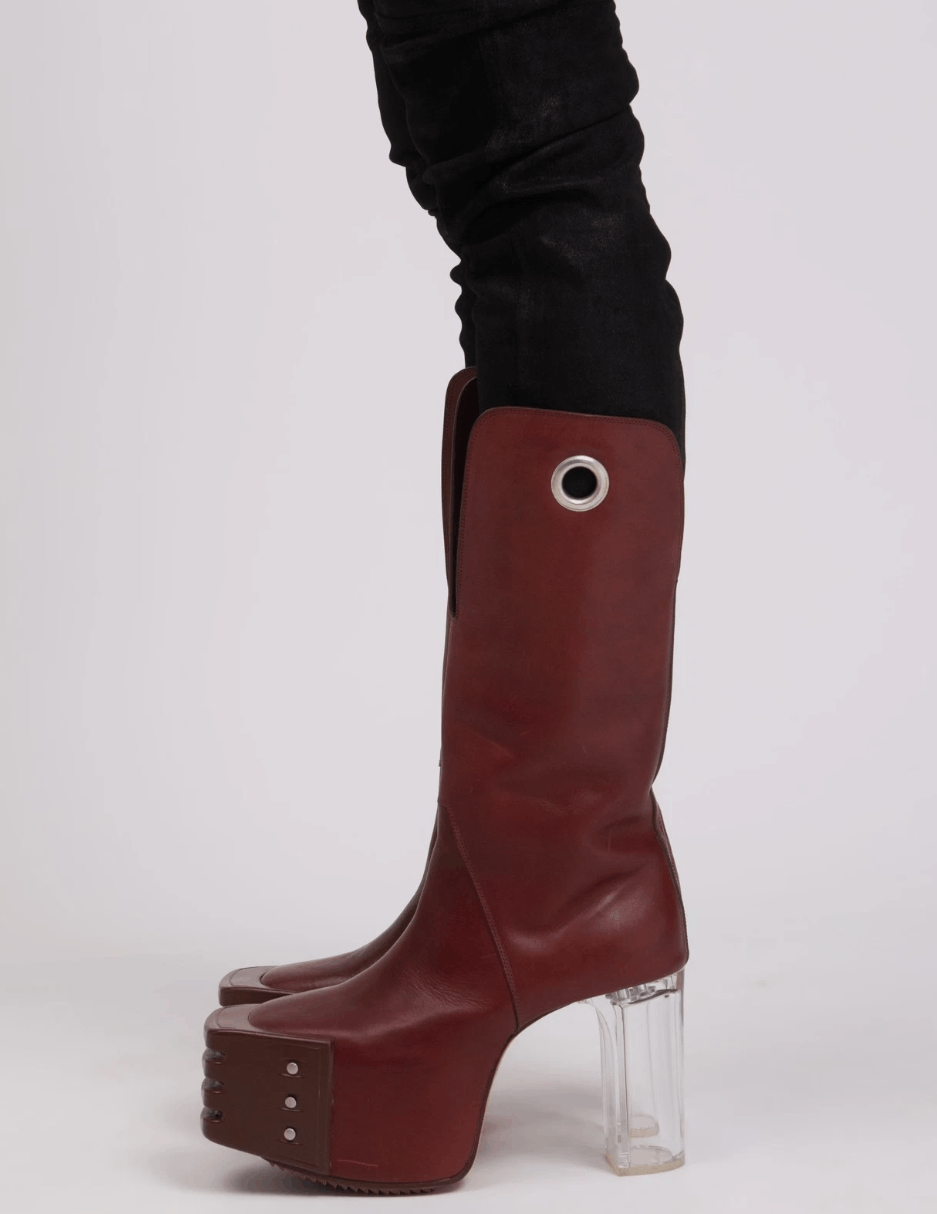 Rick Owens RICK OWENS Kowboy Grill Platform Leather Boots Size US 11 / IT 41 - 3 Thumbnail