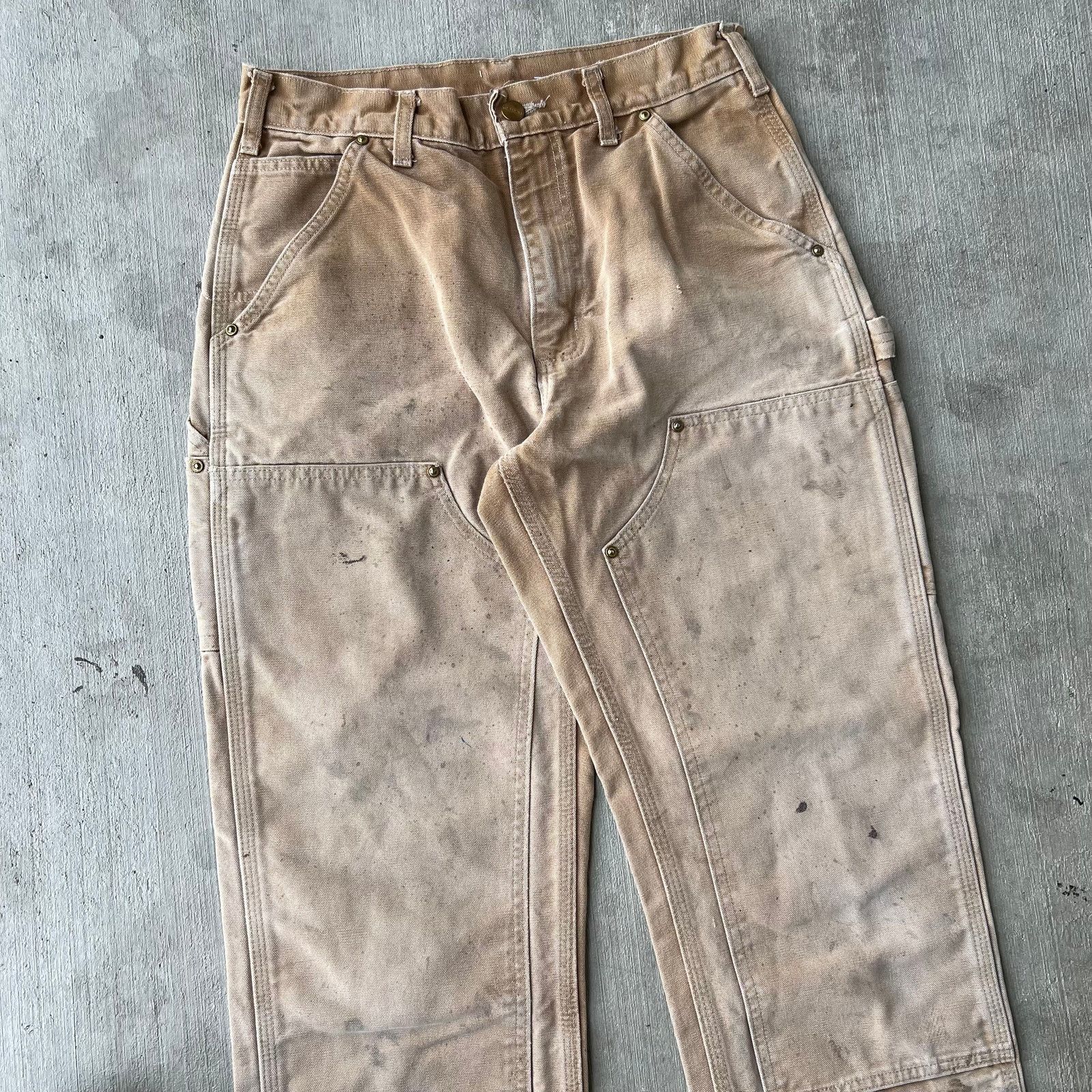 Carhartt × Vintage Carhartt faded brown double knee work wear carpenter pants Size US 29 - 2 Thumbnail