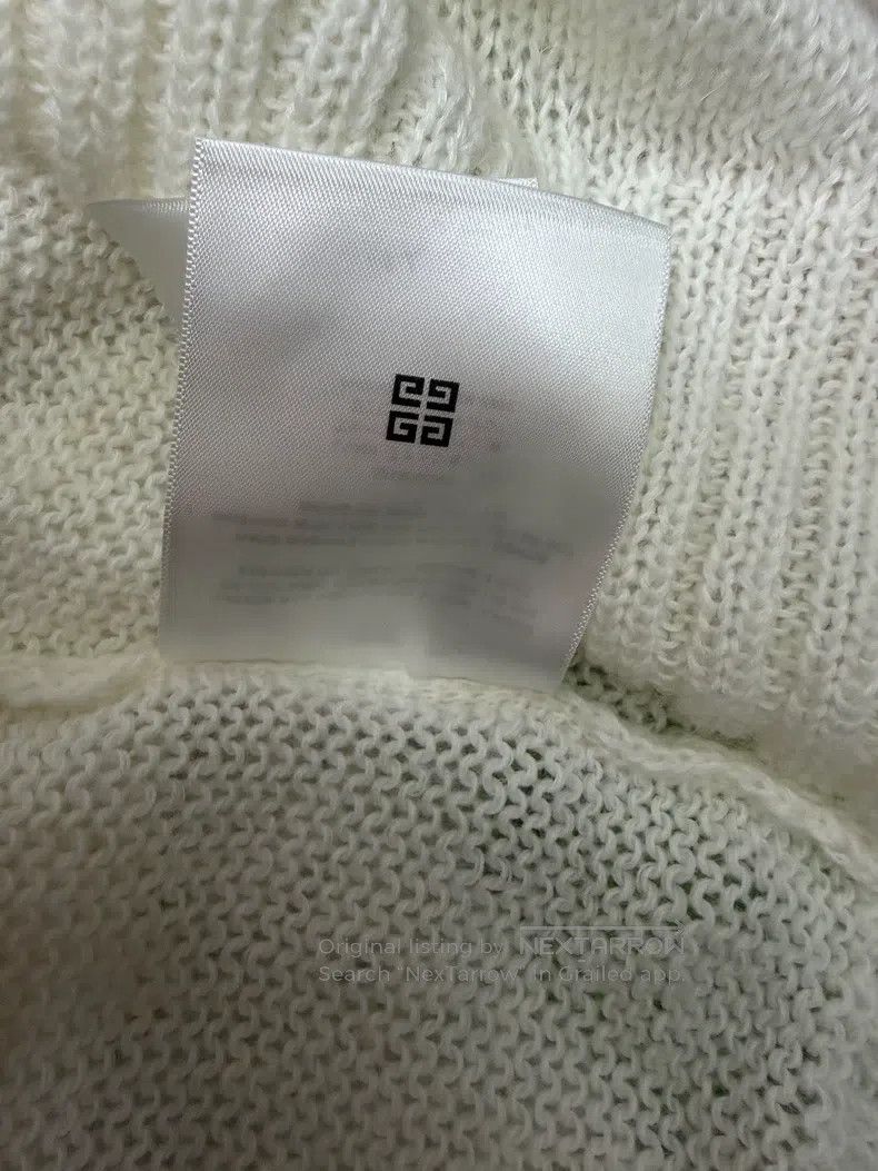Givenchy Givenchy White Hole Knitted Sweater Size US XL / EU 56 / 4 - 7 Thumbnail
