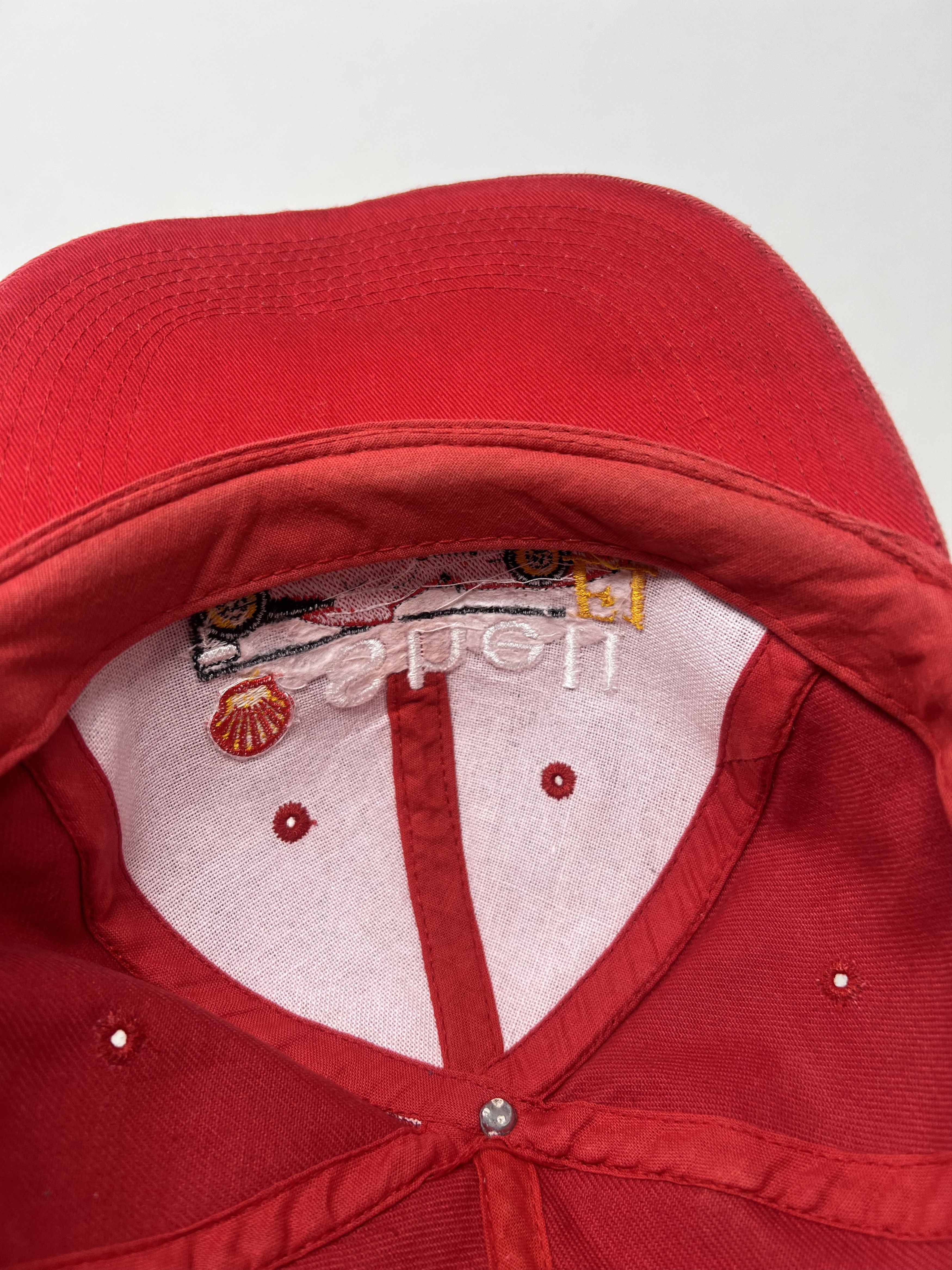 Vintage Shell F1 Vintage Red Strapback Hat Size ONE SIZE - 11 Thumbnail