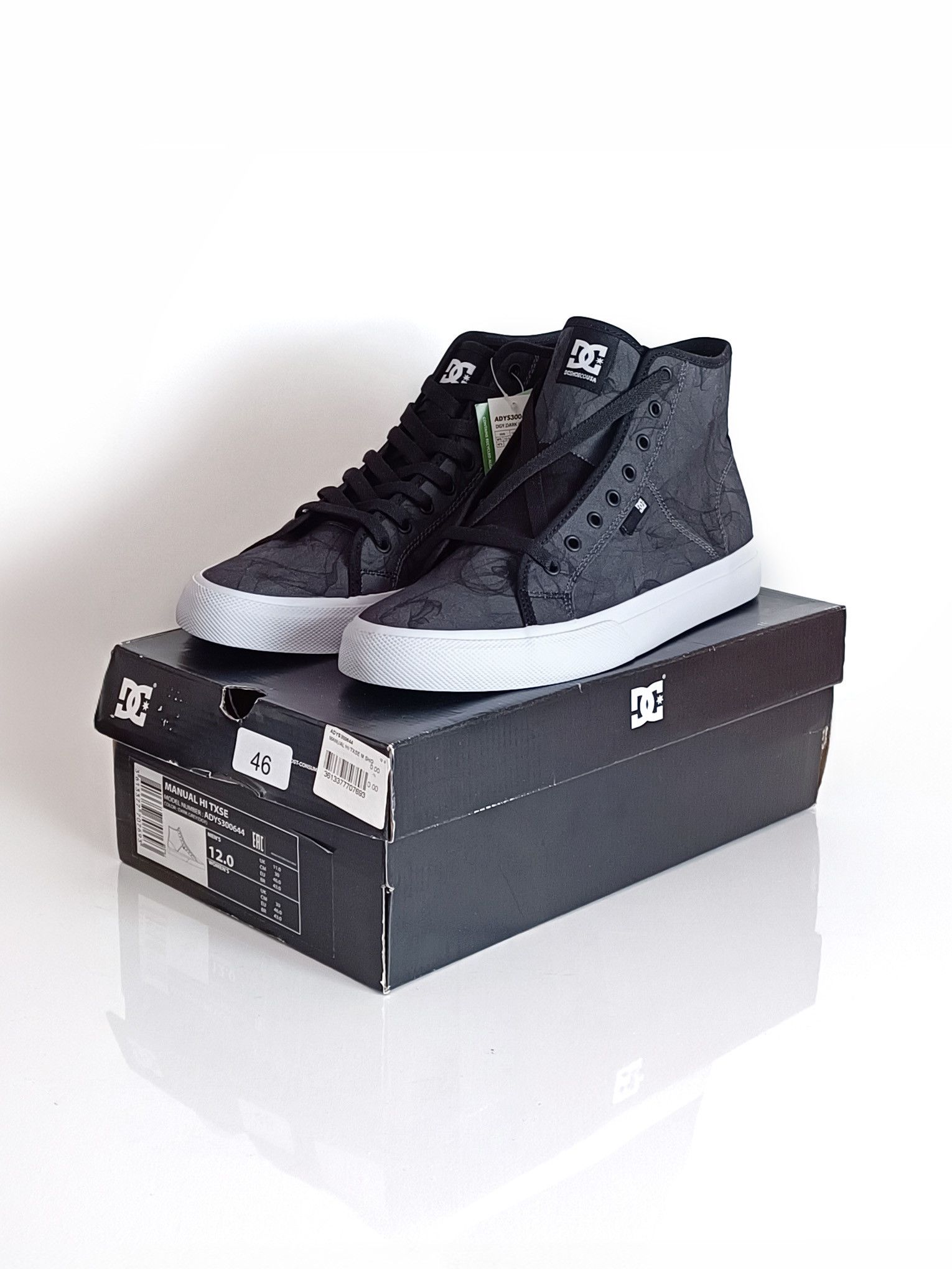 DC DC Shoes — Manual Hi Txse 'Dark Grey' w. DC Cap Size US 12 / EU 45 - 24 Thumbnail