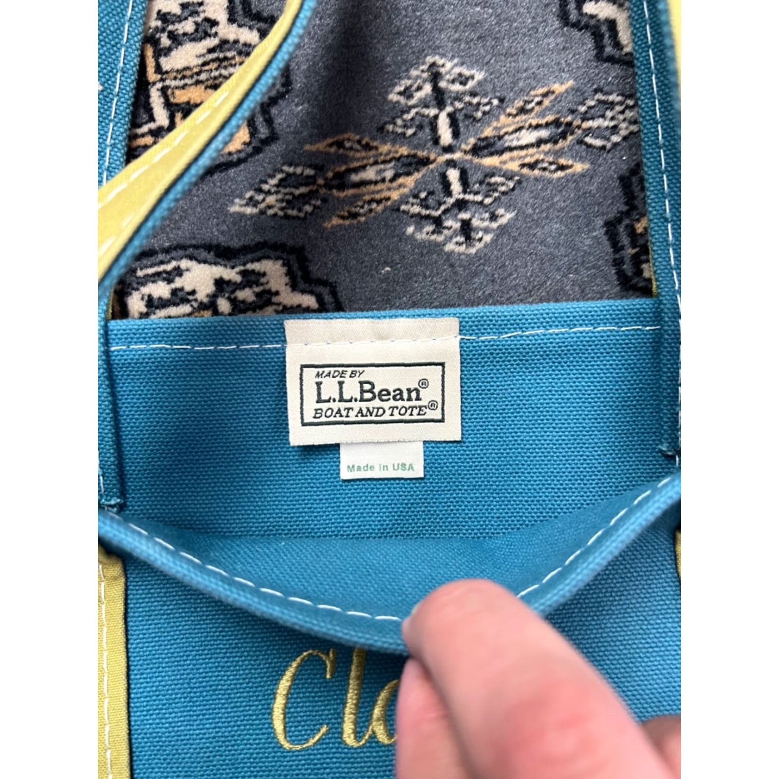 Vintage VINTAGE L.L. Bean Boat and Tote Tote Unisex Adults Large Blue Canvas USA Bag Size ONE SIZE - 3 Thumbnail