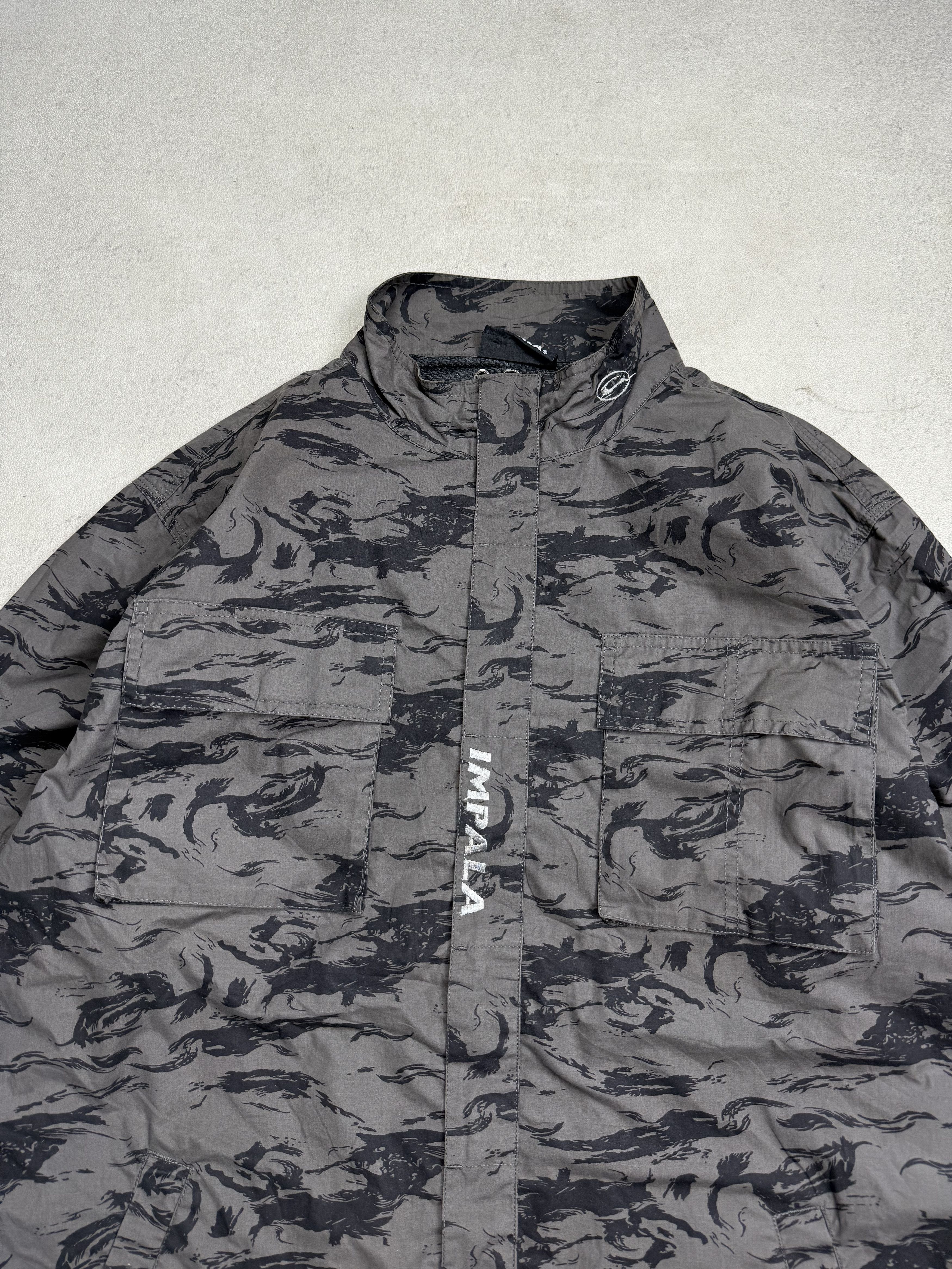 Japanese Brand IMPALA 2 in 1 Tactical Jacket Black Camo Detachable Sleeves Size US L / EU 52-54 / 3 - 6 Thumbnail