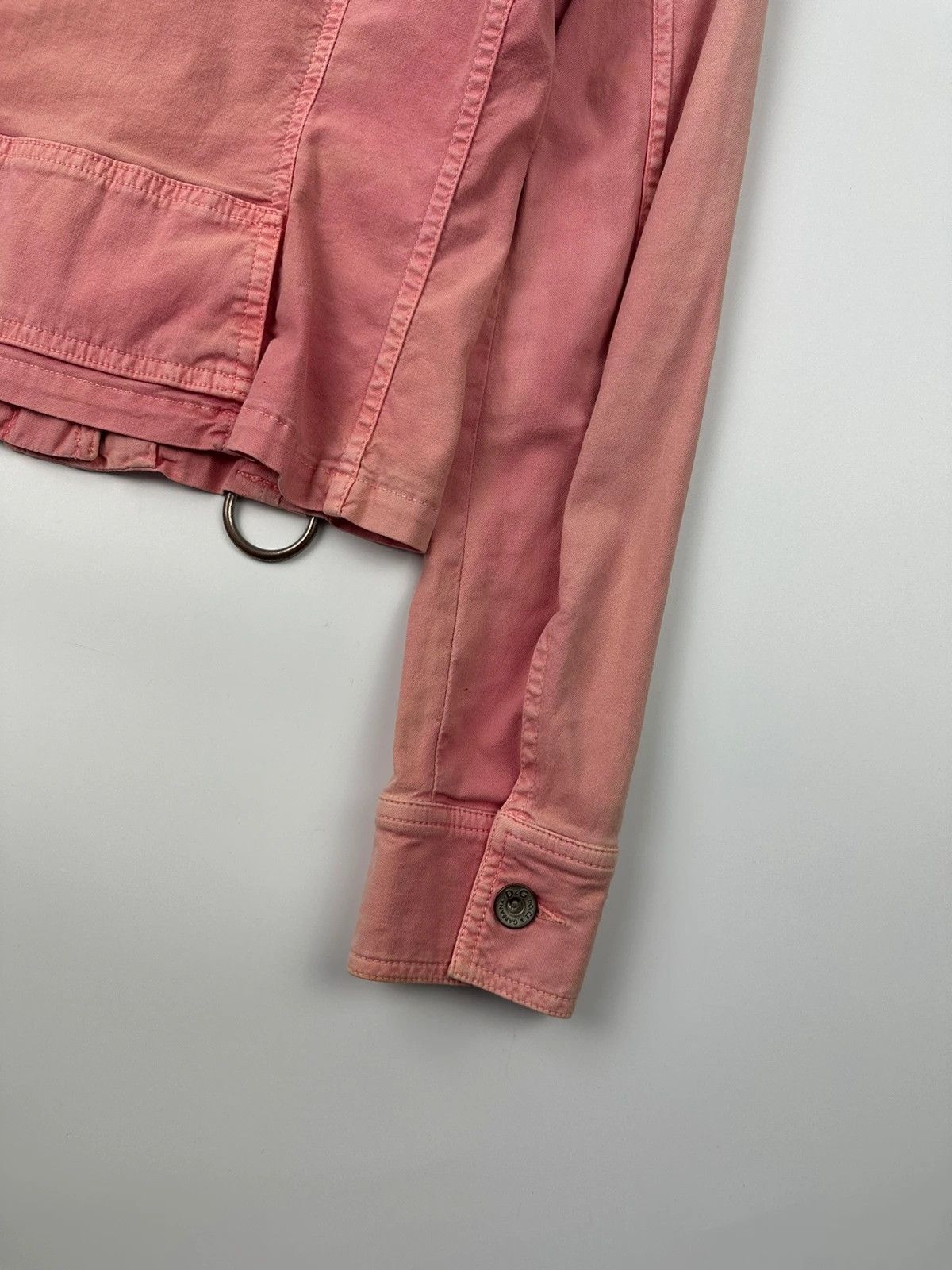 Dolce & Gabbana Dolce Gabbana SS2004 Detachable Pink Faded Zip Denim Jacket Size S / US 4 / IT 40 - 13 Thumbnail