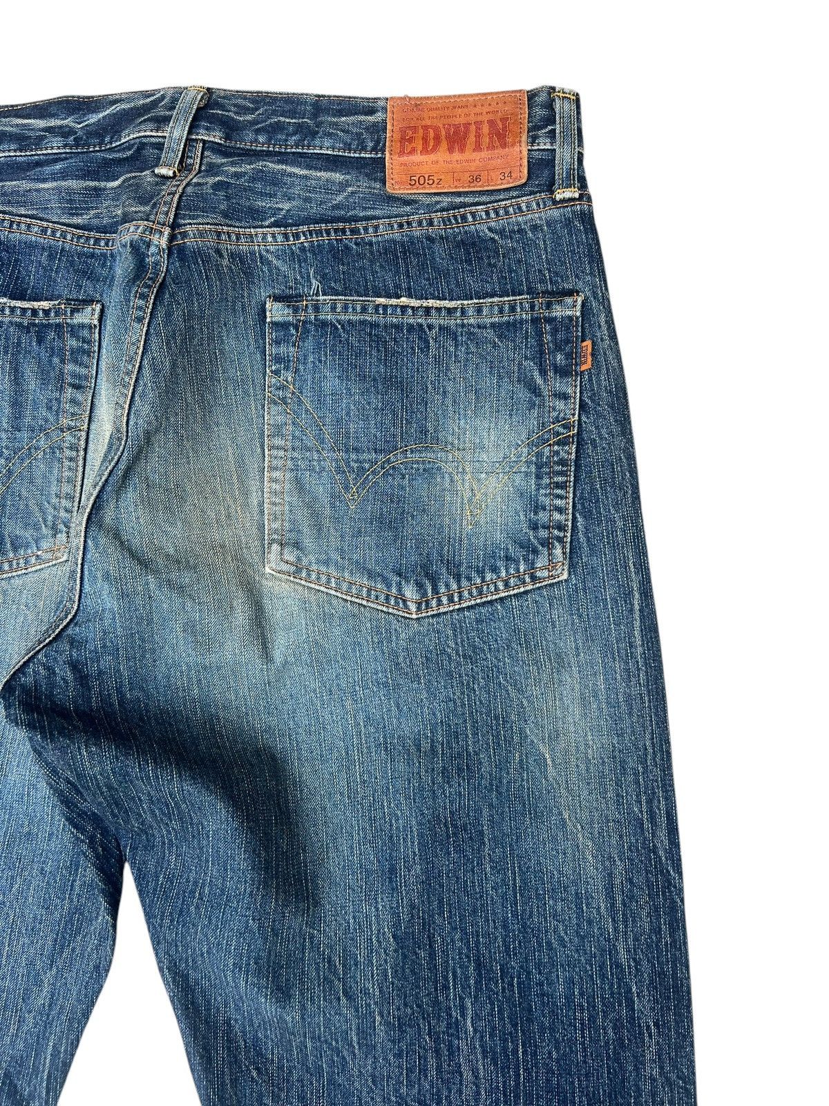 Edwin Edwin 505Z Japan Rusty Denim Dirty Mud Selvedge Jeans Size US 36 / EU 52 - 17 Thumbnail