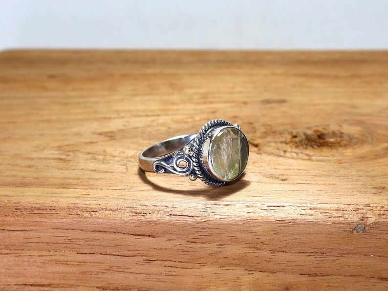 Handmade Lemon Quartz Ring: Handmade 925 Sterling Silver Boho Jewelry Size ONE SIZE - 2 Thumbnail