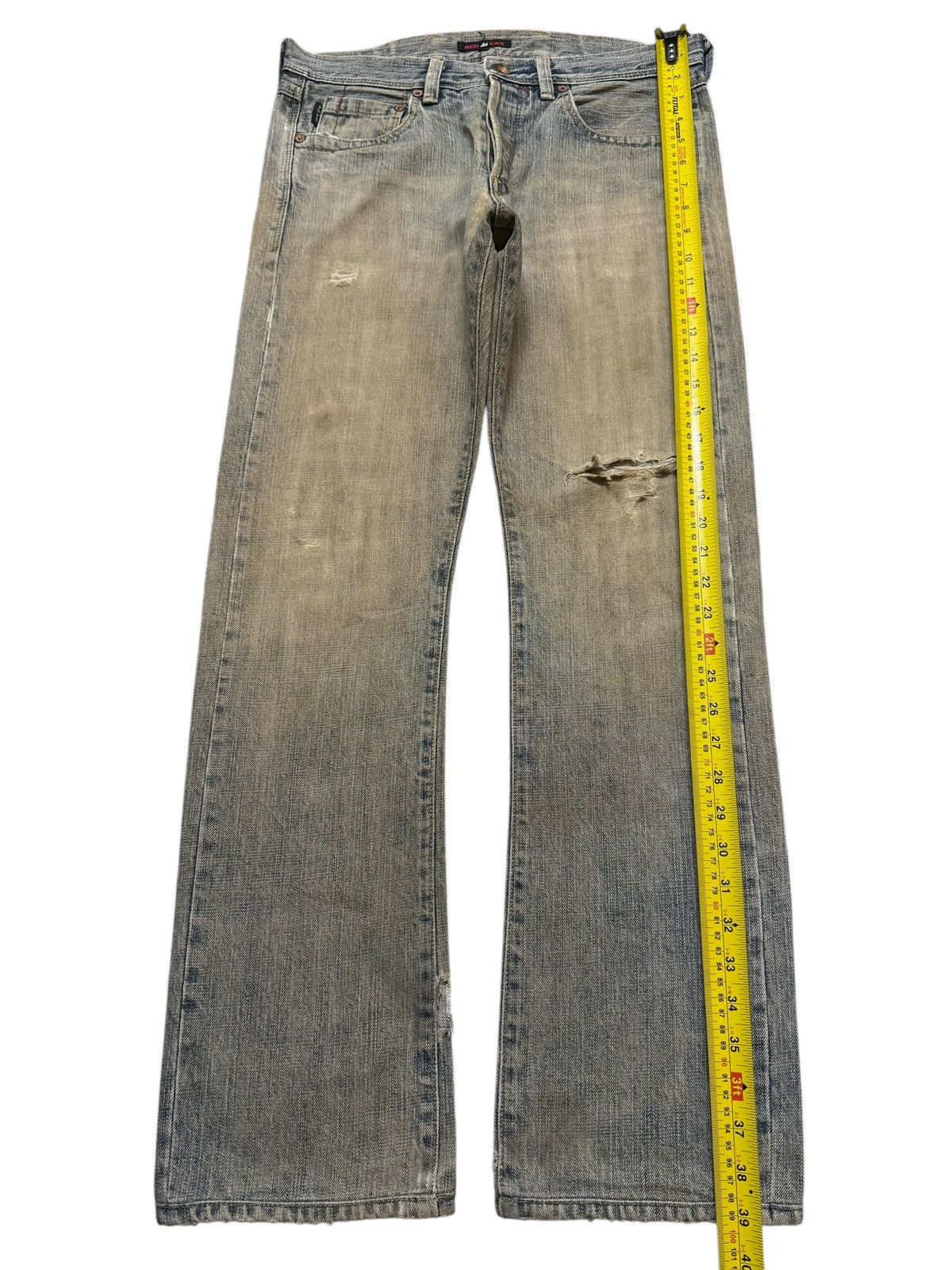 If Six Was Nine Vintage 90s Japanese Brand Mud Wash Distressed Straight Leg Size US 31 - 9 Thumbnail