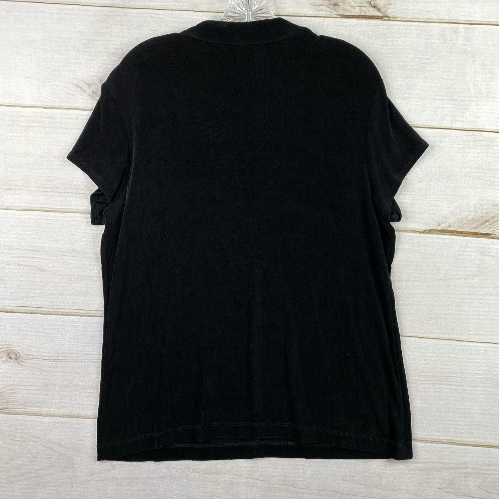 Vintage Chico's Travelers Top Womens XL Black Jersey Knit Short Sleeve Vintage Blouse Easy Care Size XL / US 12-14 / IT 48-50 - 8 Thumbnail