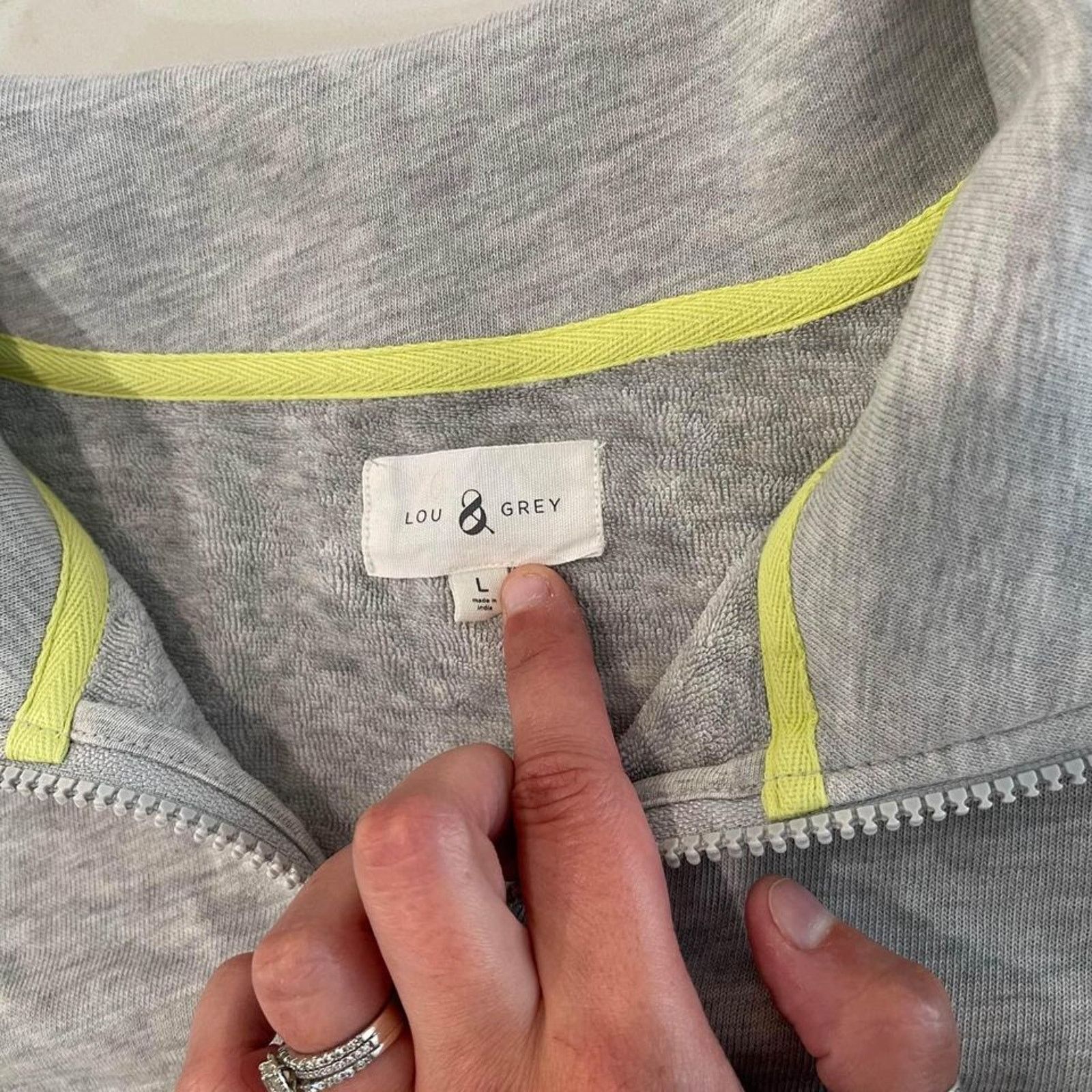 Lou & Grey Lou & Grey Signature Soft Half Zip Sweatshirt Women's Large Size L / US 10 / IT 46 - 4 Thumbnail