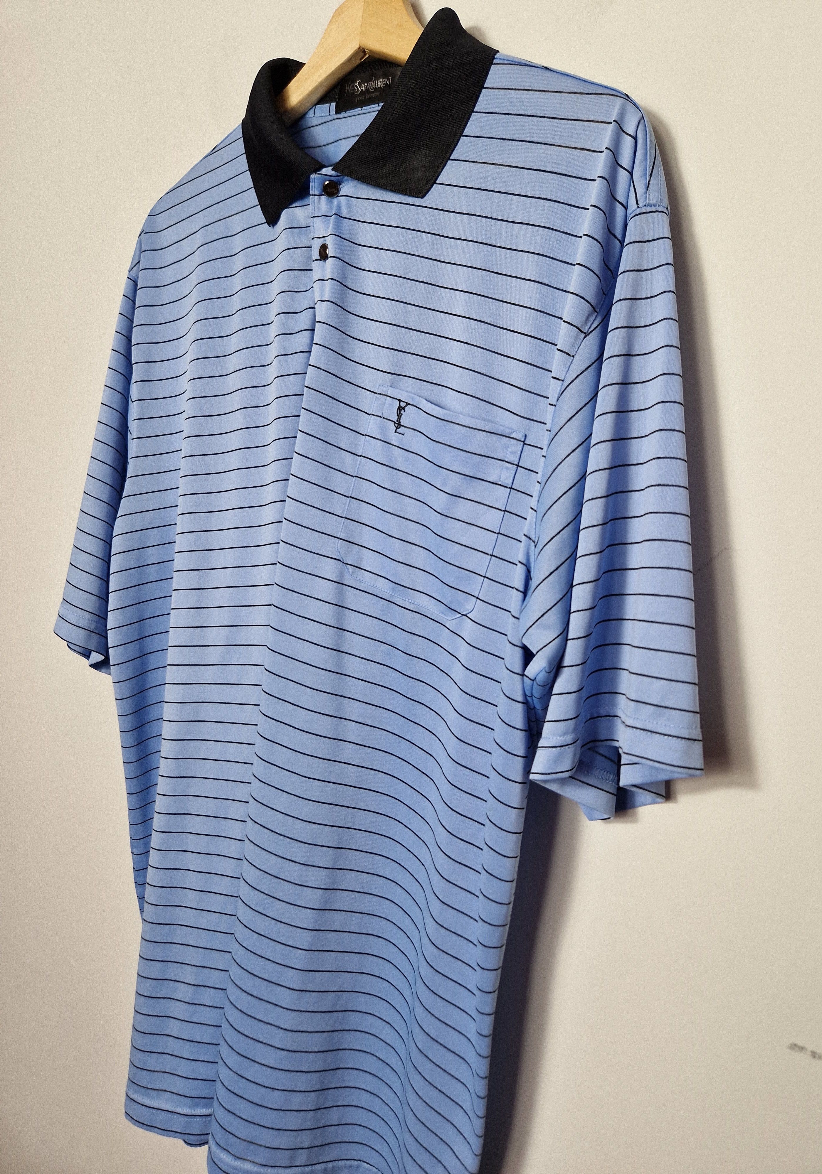 Yves Saint Laurent Yves Saint Laurent 100% silk polo tee Size US XL / EU 56 / 4 - 2 Thumbnail